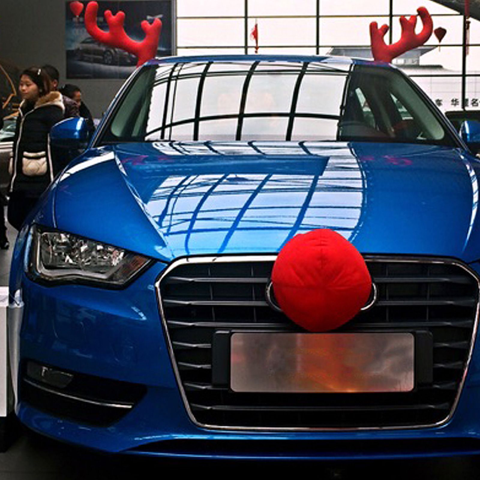 Reindeer Antlers Kit For Car Festive Christmas Car Decorations - Image 6