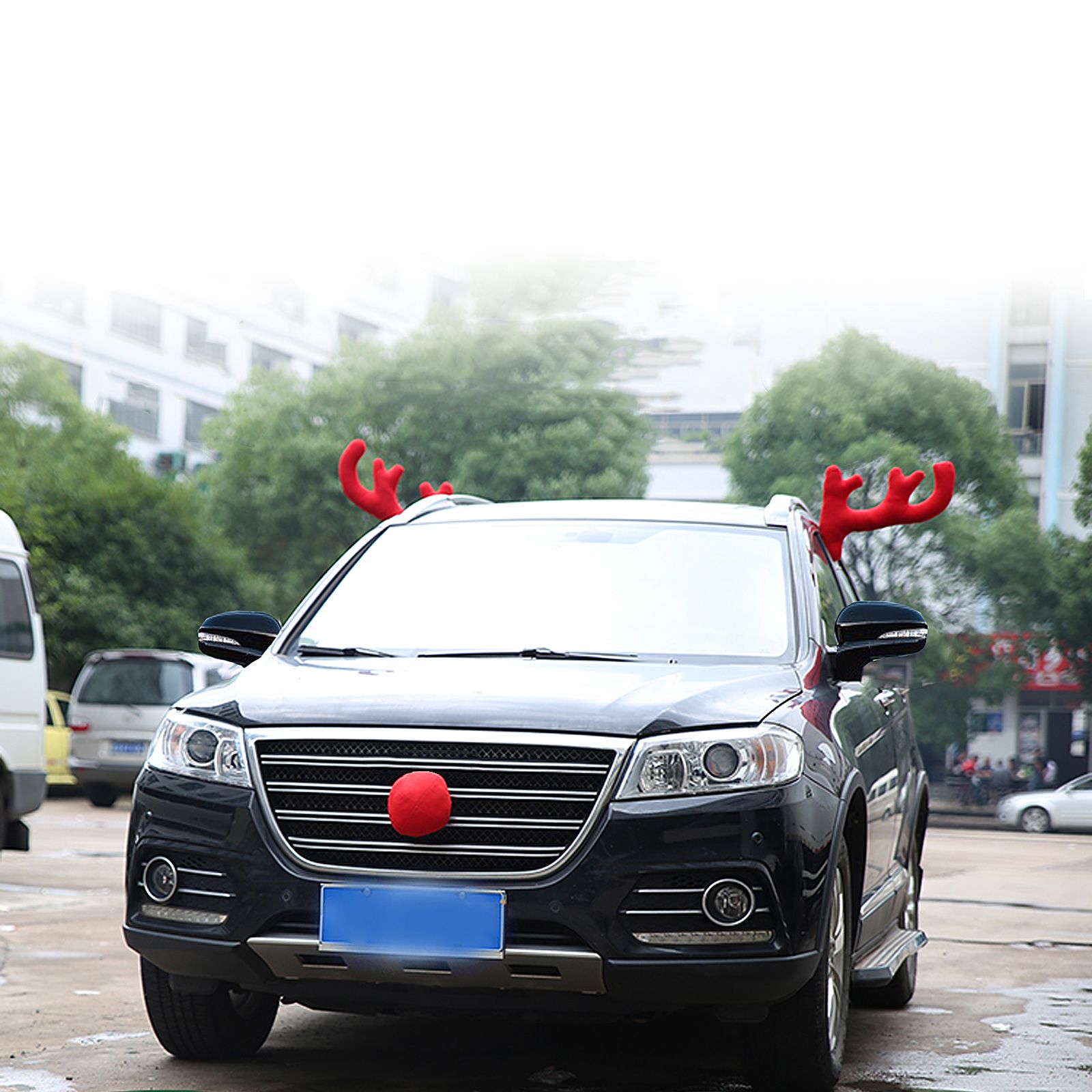 Reindeer Antlers Kit For Car Festive Christmas Car Decorations - Image 8