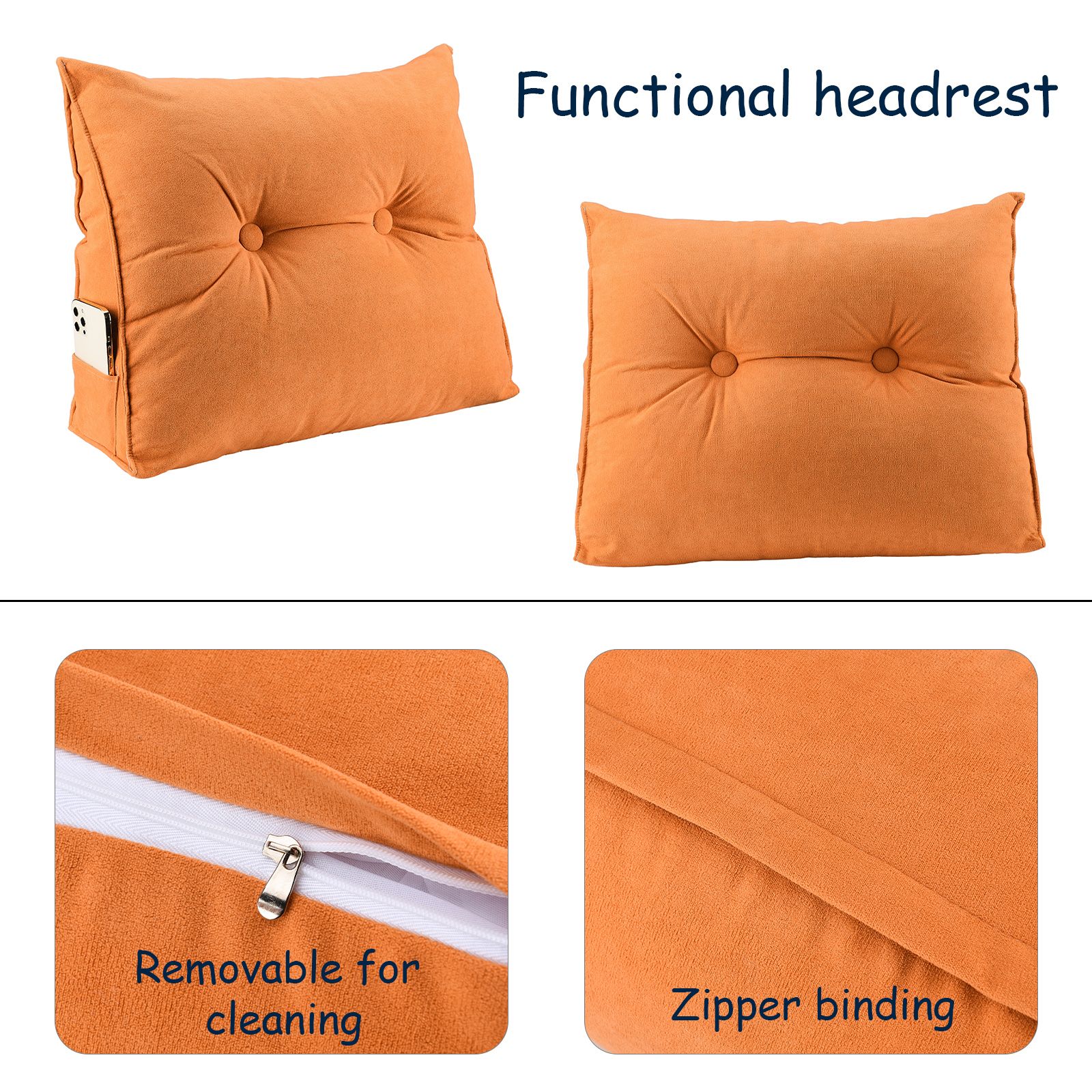 Triangle Cushion Bed Head Large Backrest Lumbar Cushion Tatami Soft Package - Image 6