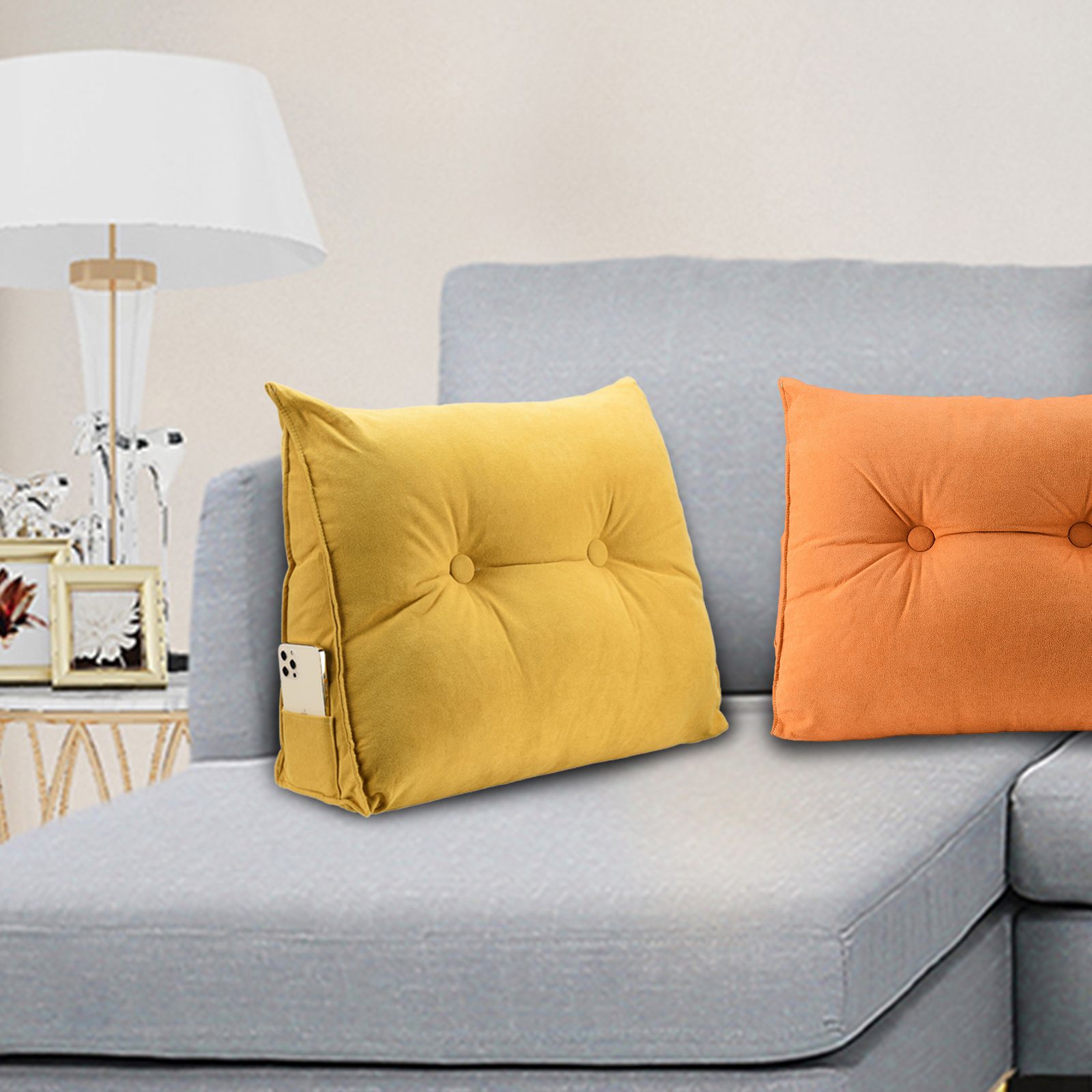 Triangle Cushion Bed Head Large Backrest Lumbar Cushion Tatami Soft Package - Image 8