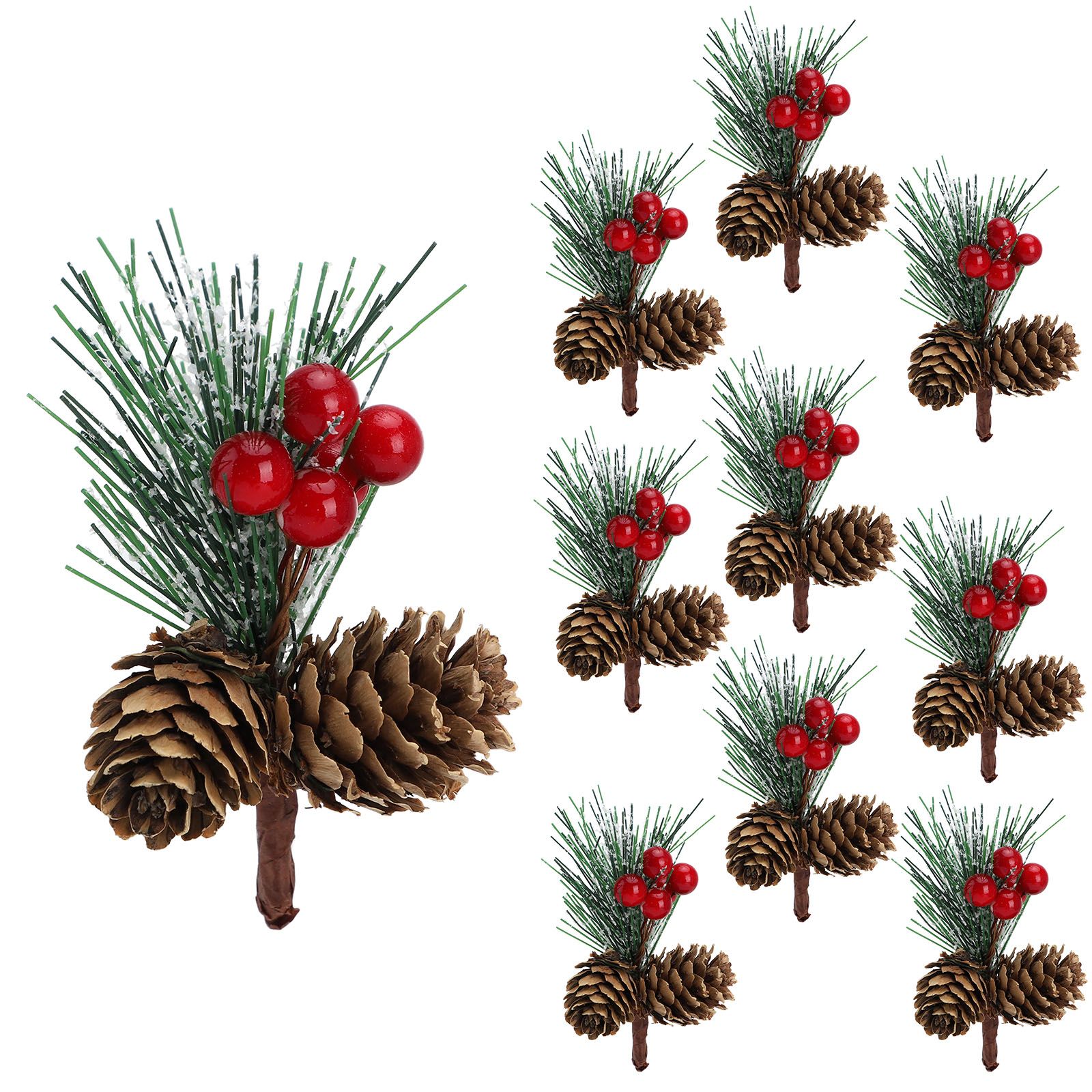 Mini Christmas Tree Accessories Pine Cones Pine Branches Christmas Decorations Small Flower Arrangements - Image 1