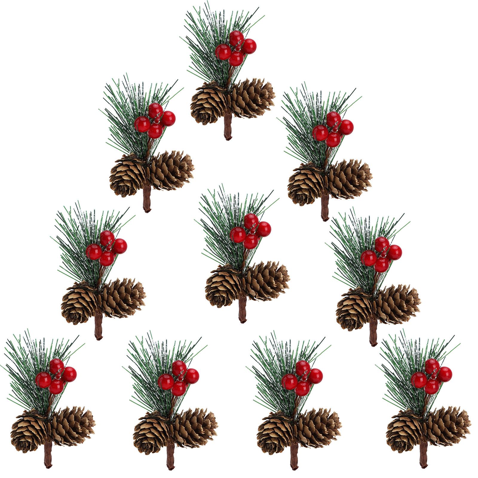 Mini Christmas Tree Accessories Pine Cones Pine Branches Christmas Decorations Small Flower Arrangements - Image 2