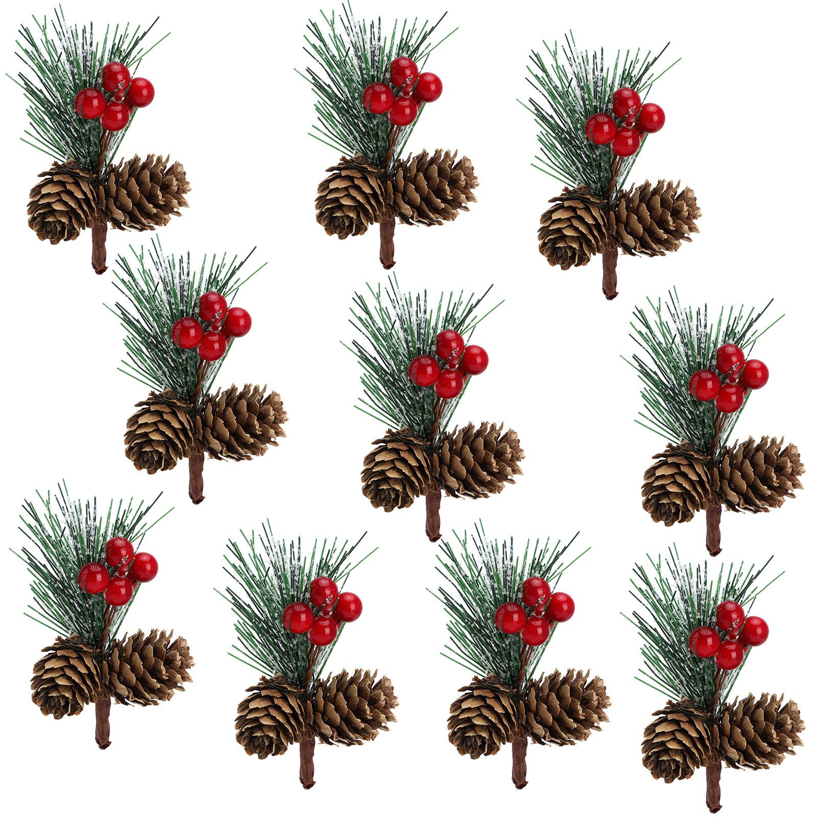 Mini Christmas Tree Accessories Pine Cones Pine Branches Christmas Decorations Small Flower Arrangements - Image 4