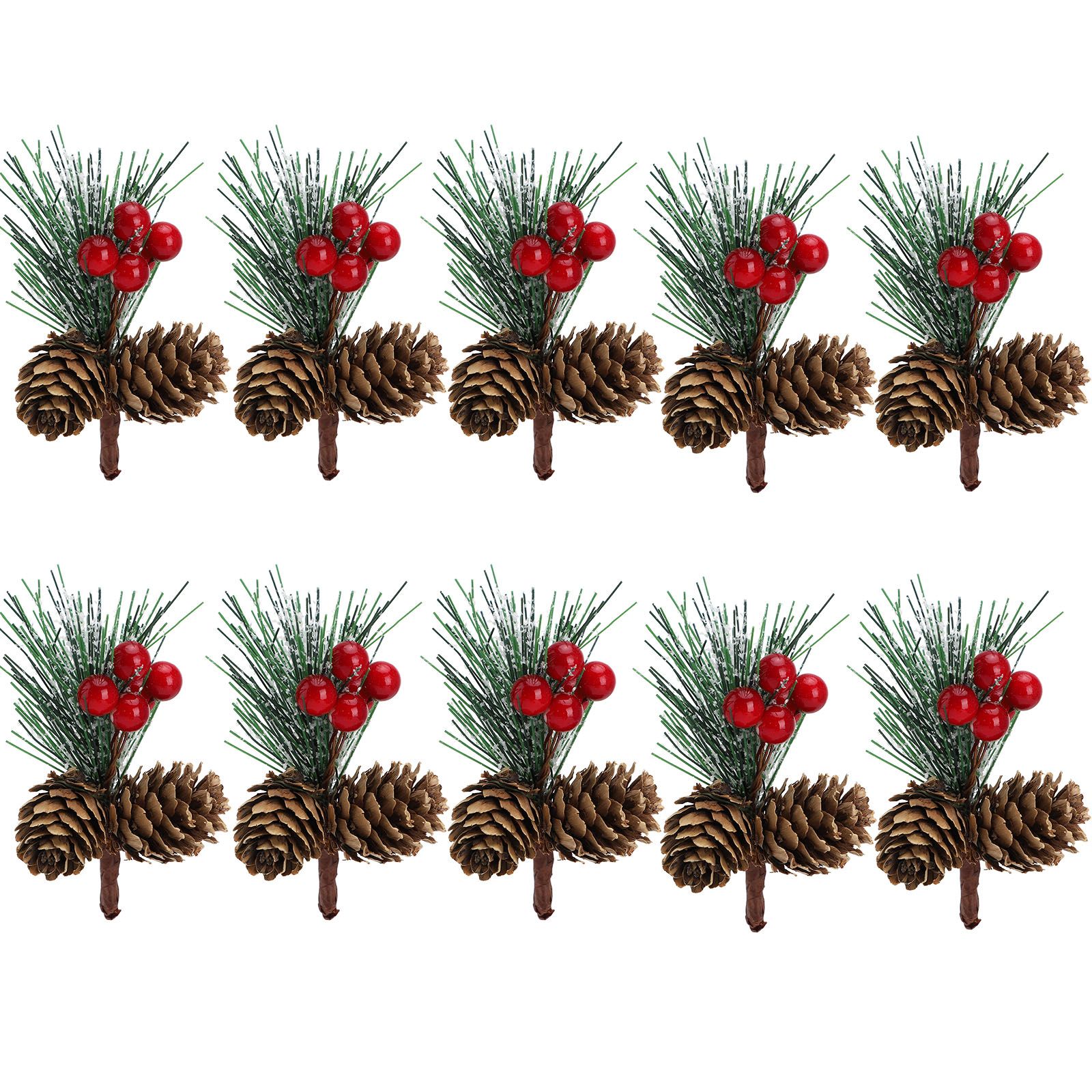 Mini Christmas Tree Accessories Pine Cones Pine Branches Christmas Decorations Small Flower Arrangements - Image 5