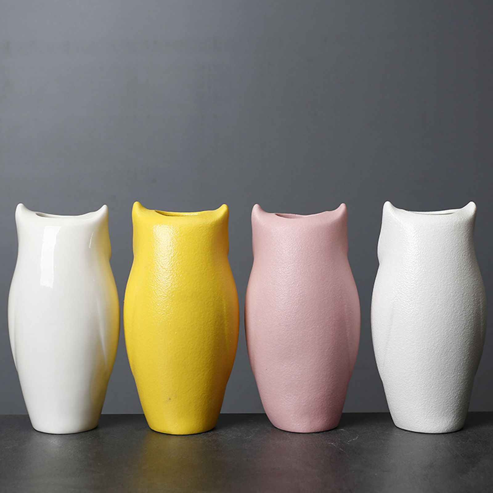 Flower Pots Nordic Modern Vase Decoration Owl Decorative Ceramic Desktop Crafts Ornament - Image 4