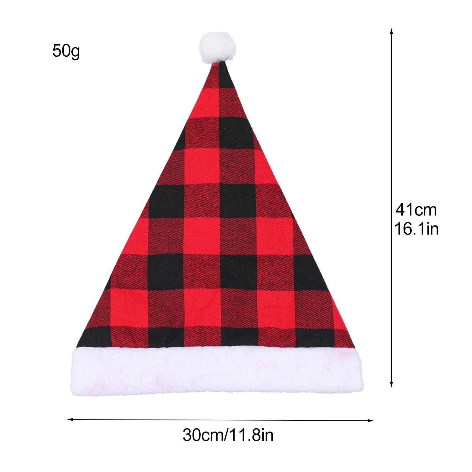 Plaid Christmas Hat Linen Adult Christmas Hat Xmas Holiday Hat Christmas Decorative Hat - Image 5