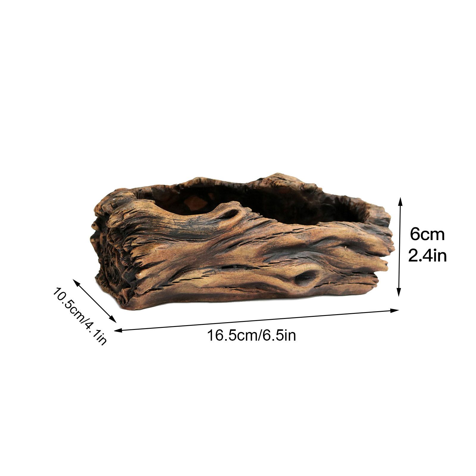 Cement Tree Stump Flower Pot - Image 5