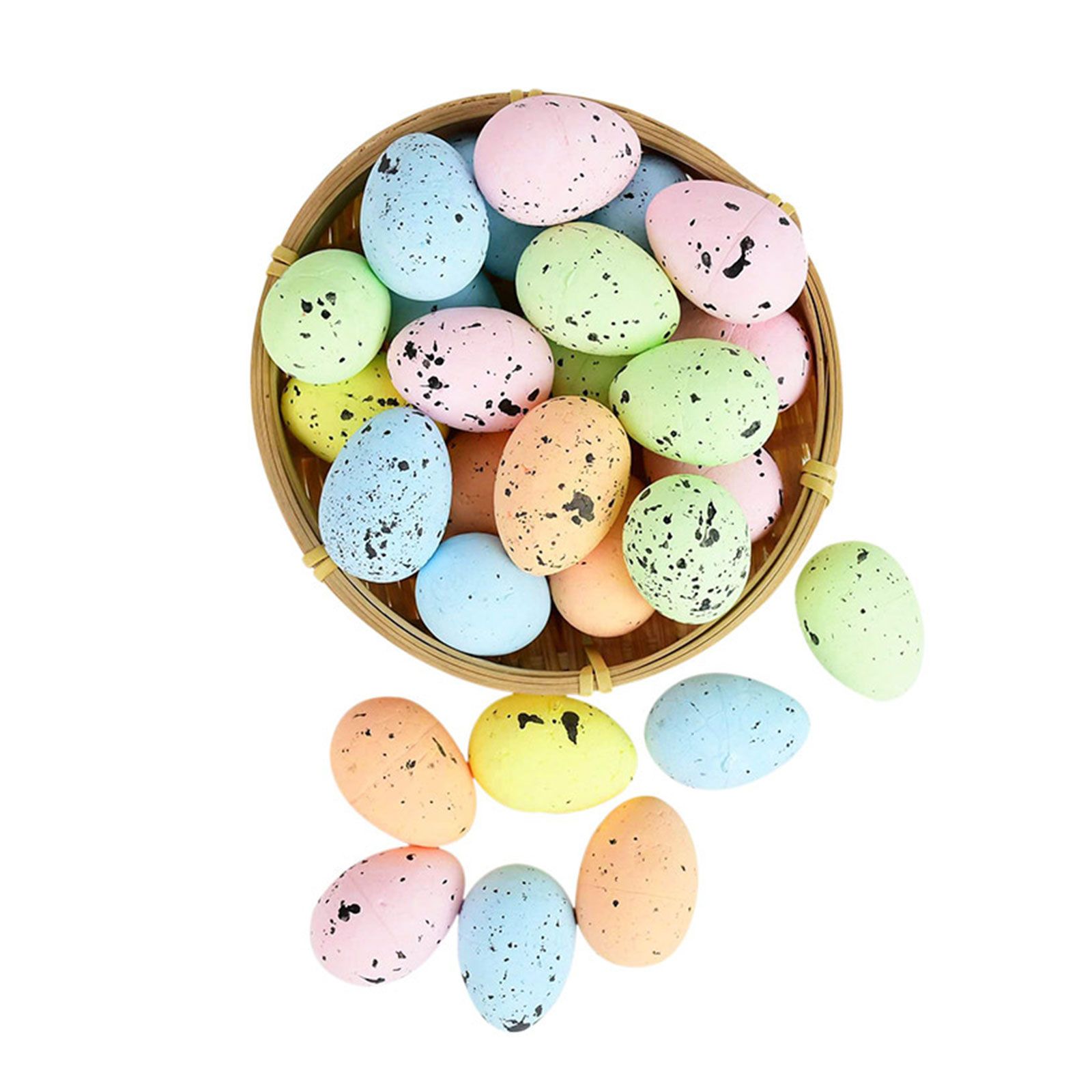 100PCS Colorful Foam Eggs Easter Egg Ornaments Crafts Birds Eggs DIY Wreath Accessories - Image 6