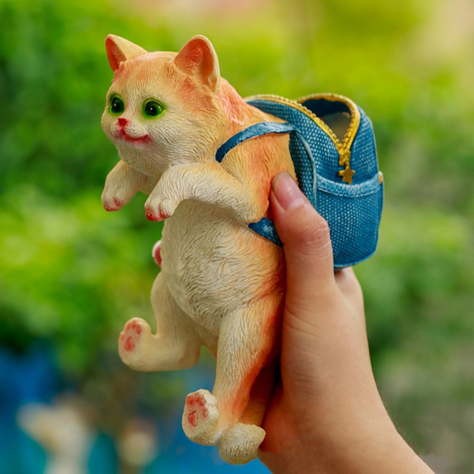 Patio Garden Flower Pots Fish Tank Cat Hanging Ornaments Cute Cartoon Backpack Cat Pendant - Image 2