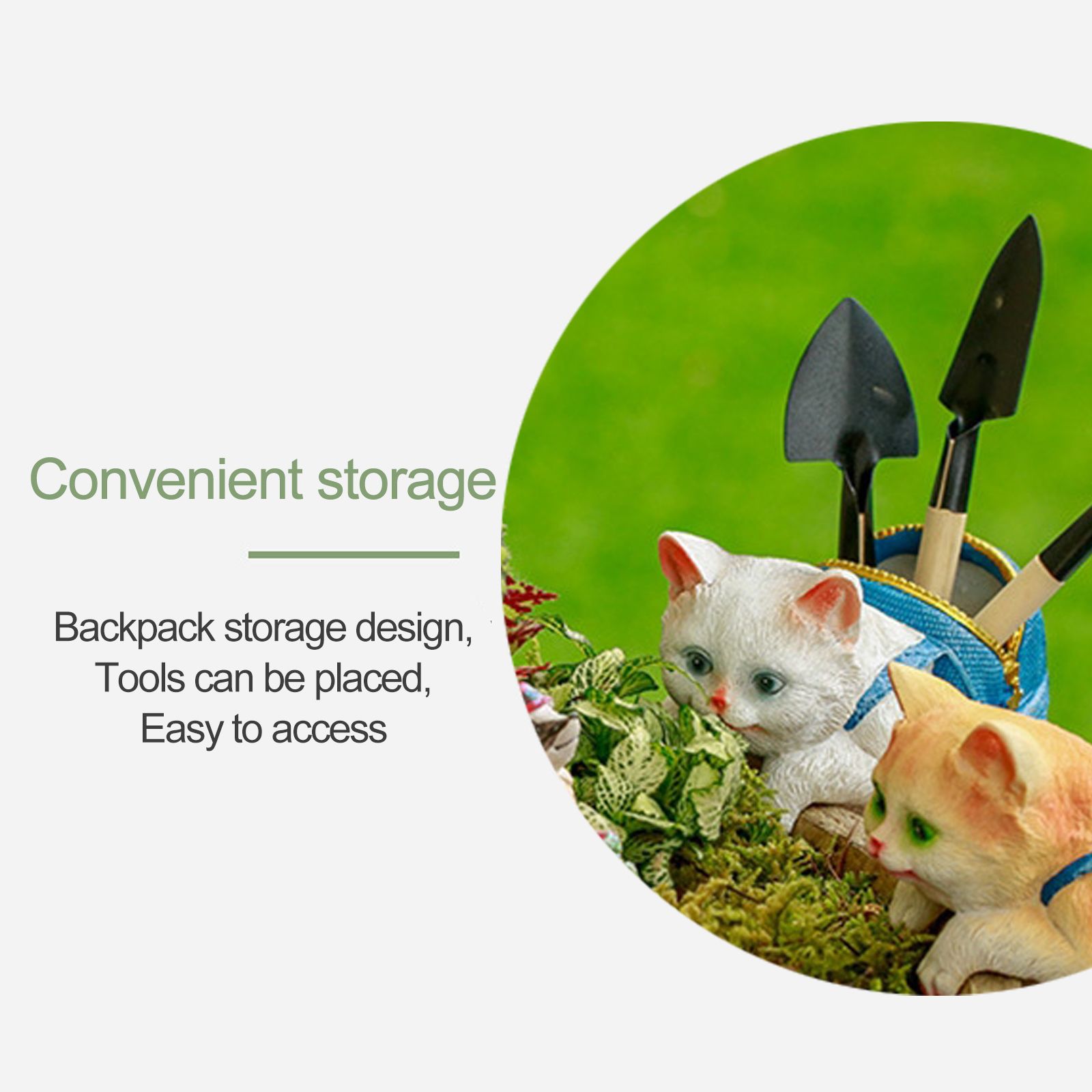 Patio Garden Flower Pots Fish Tank Cat Hanging Ornaments Cute Cartoon Backpack Cat Pendant - Image 3
