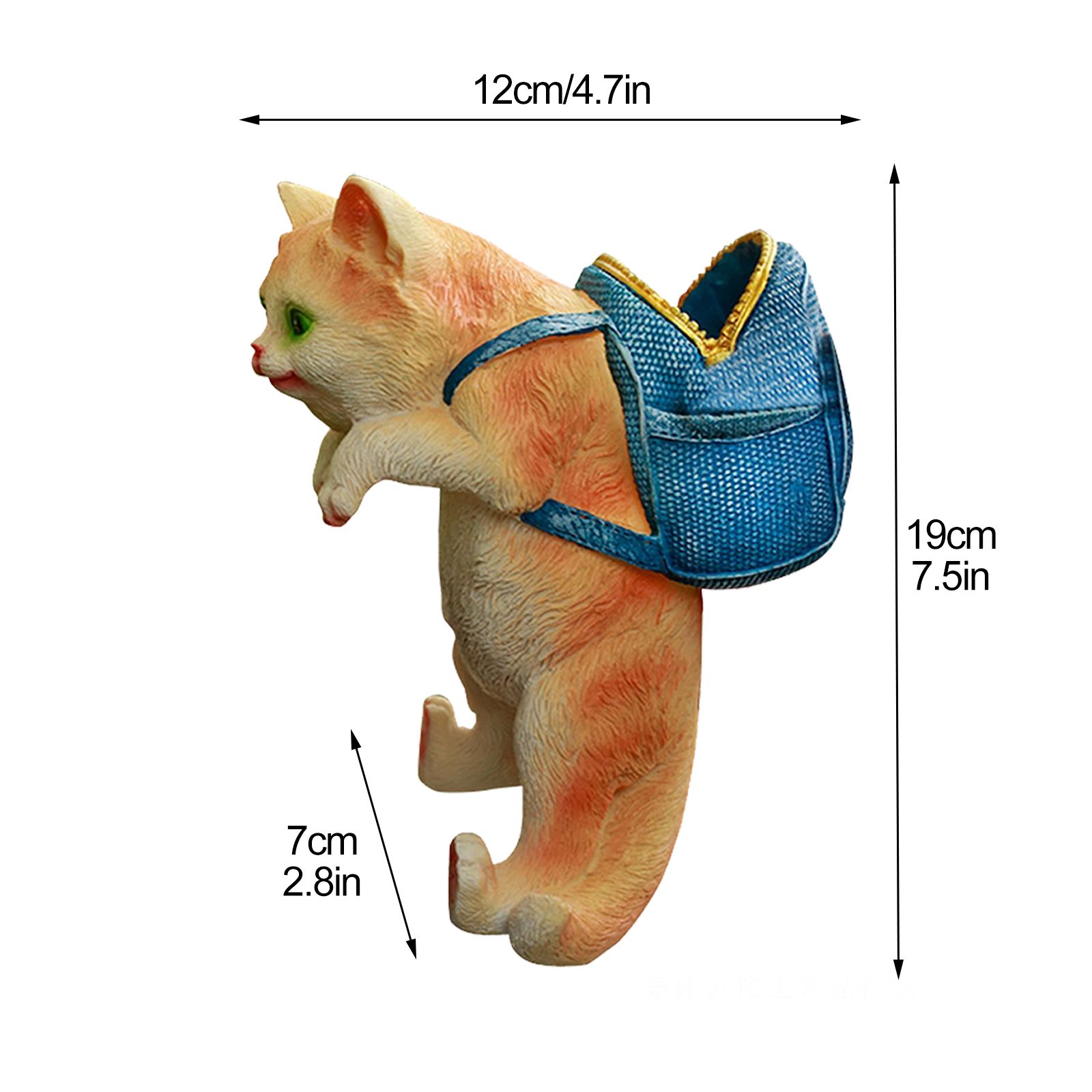 Patio Garden Flower Pots Fish Tank Cat Hanging Ornaments Cute Cartoon Backpack Cat Pendant - Image 6
