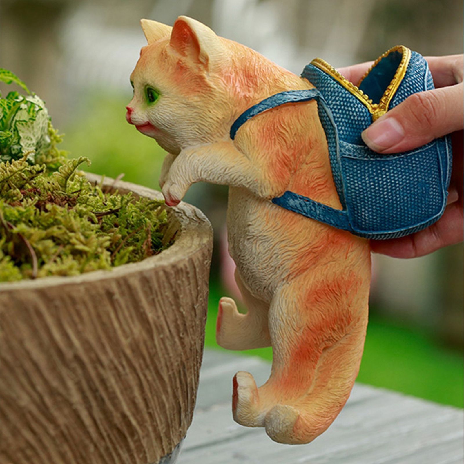 Patio Garden Flower Pots Fish Tank Cat Hanging Ornaments Cute Cartoon Backpack Cat Pendant - Image 7