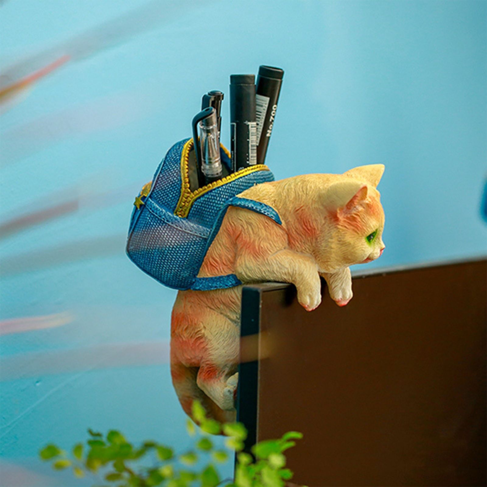 Patio Garden Flower Pots Fish Tank Cat Hanging Ornaments Cute Cartoon Backpack Cat Pendant - Image 8