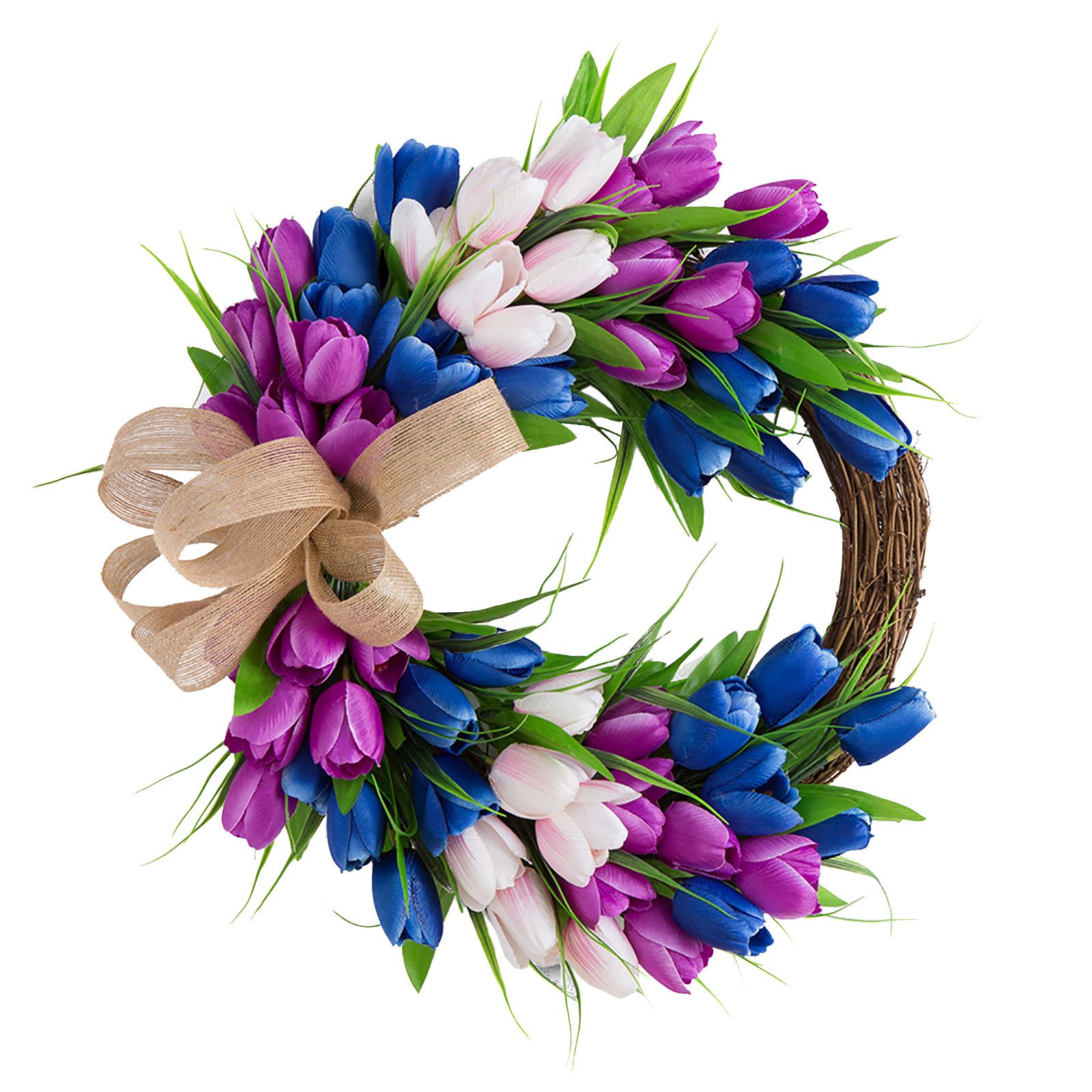 Wreath Artificial Hanging Wreath for Front Door Wall Tree Party Shop Window Decoration - Image 2