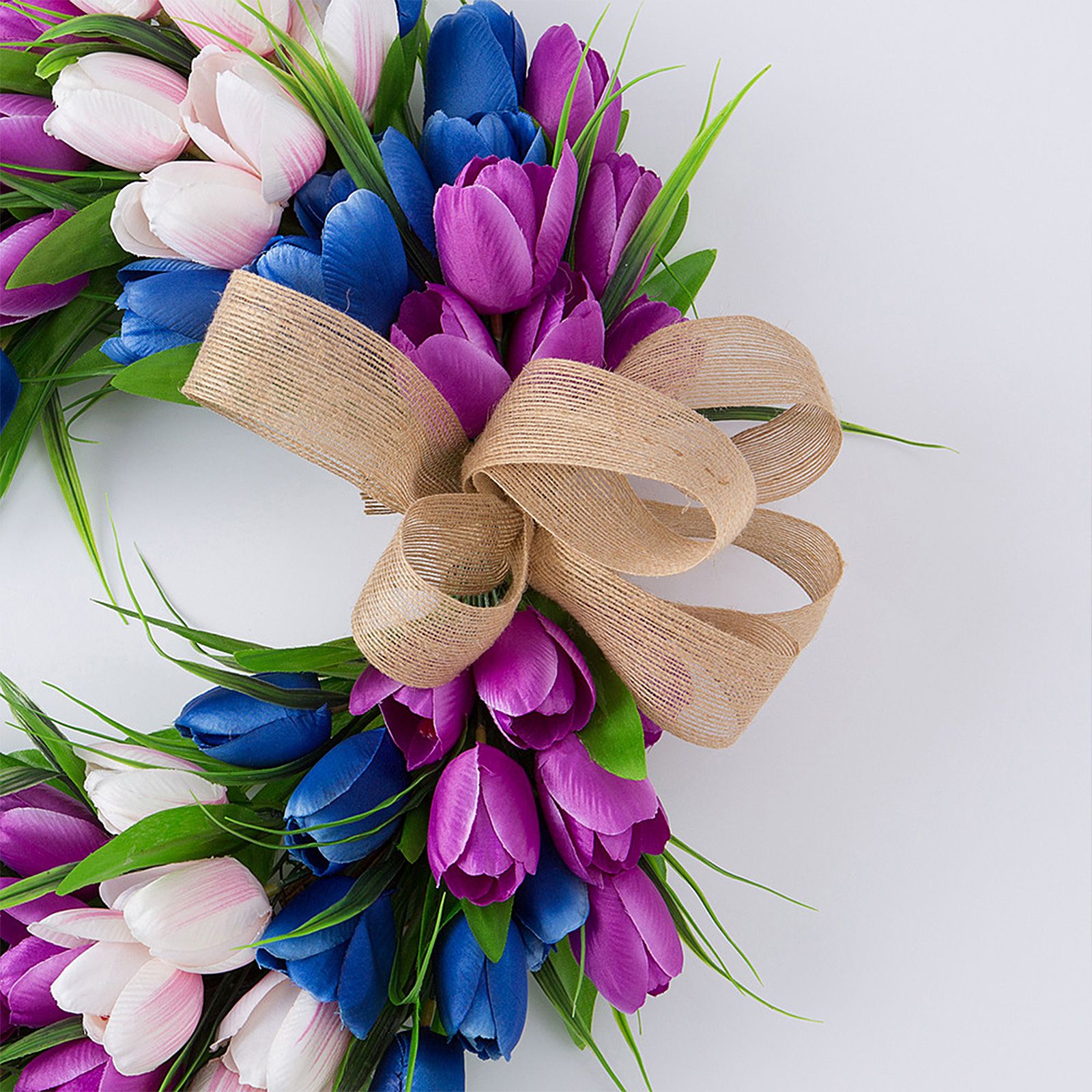 Wreath Artificial Hanging Wreath for Front Door Wall Tree Party Shop Window Decoration - Image 5