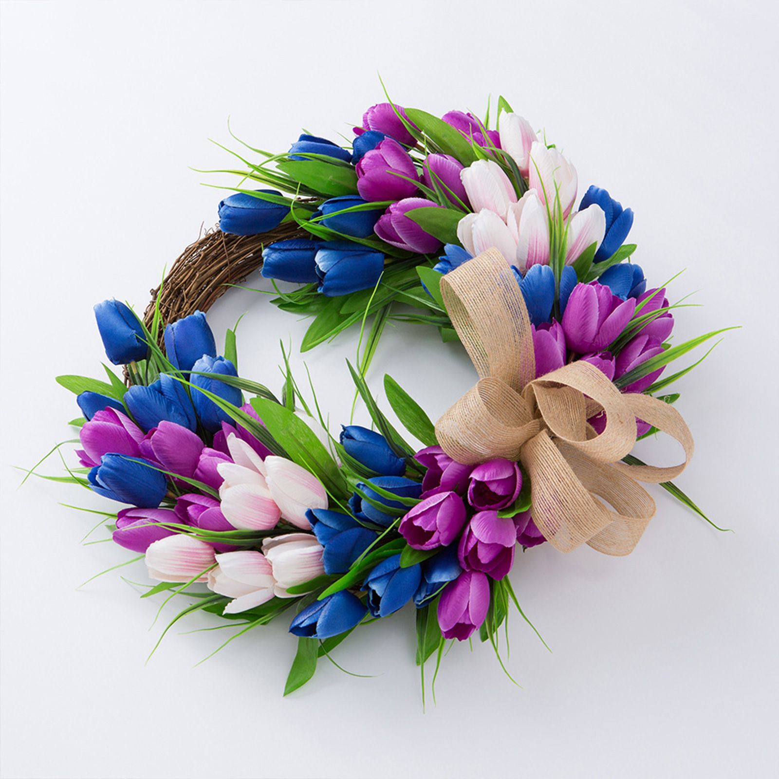 Wreath Artificial Hanging Wreath for Front Door Wall Tree Party Shop Window Decoration - Image 8
