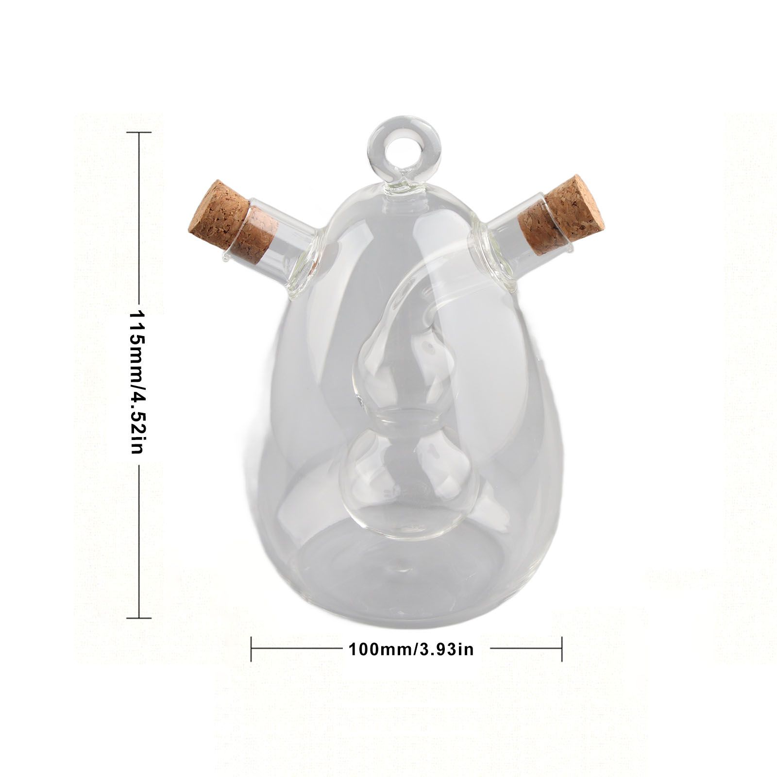 Glass Oil Control Jar Kitchen 2 in 1 Sealed Oil and Vinegar Dispenser Transparent Oil and Vinegar Bottle - Image 6