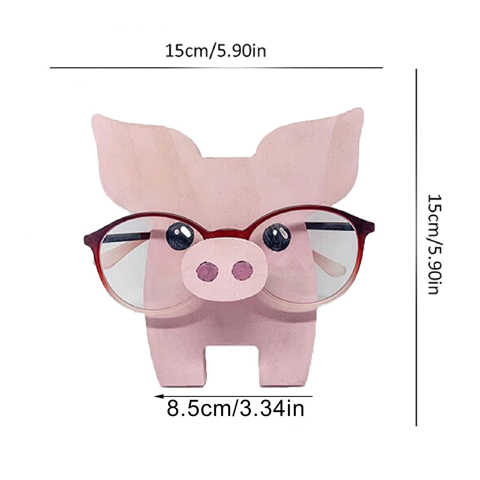 Wooden Eyeglass Holder Stand Animal Shaped Adorable Eyeglass Display Rack for Decoration - Image 2