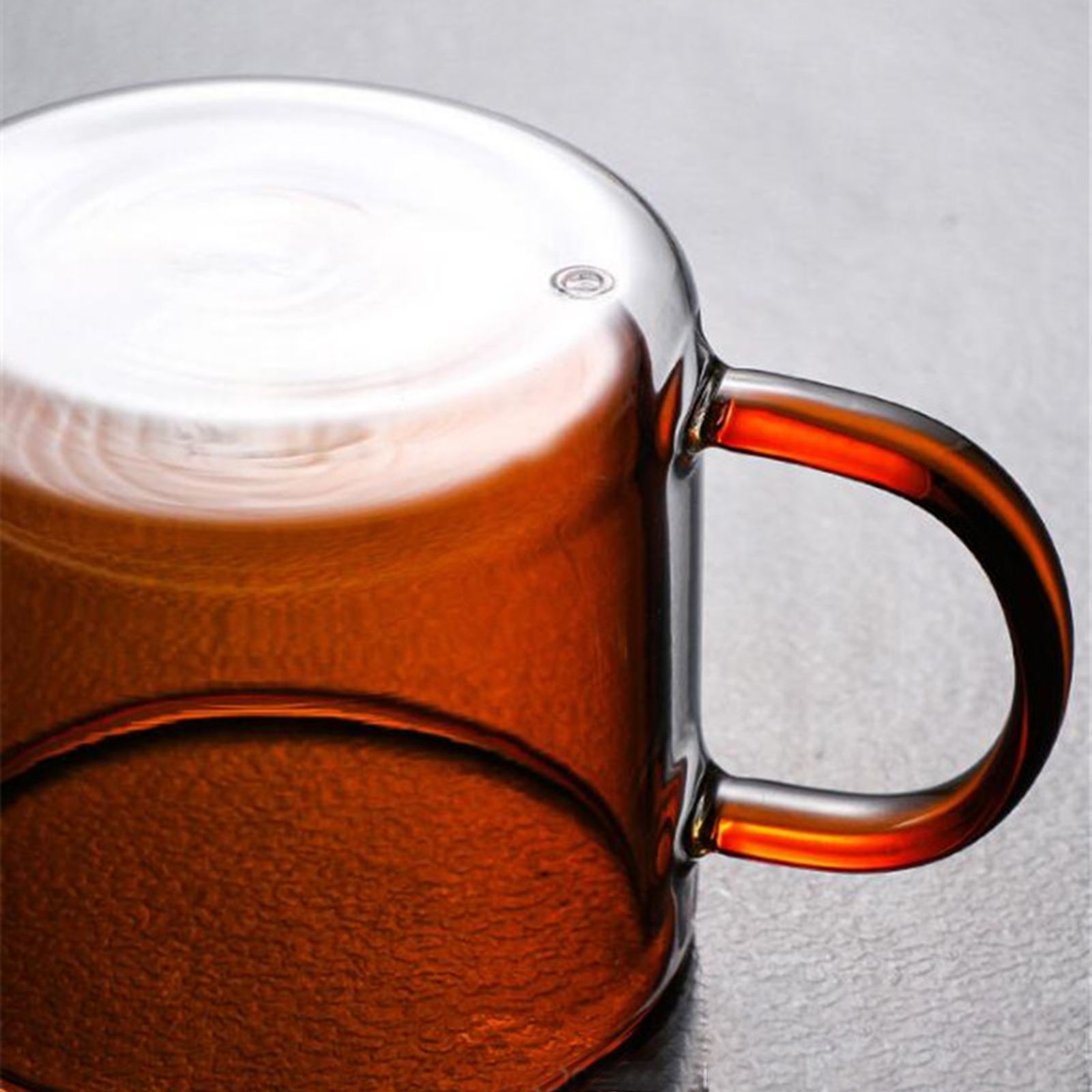 Double Walled Insulated Glass Mug Colorful Transparent Mug with Handle Coffee Cup - Image 2