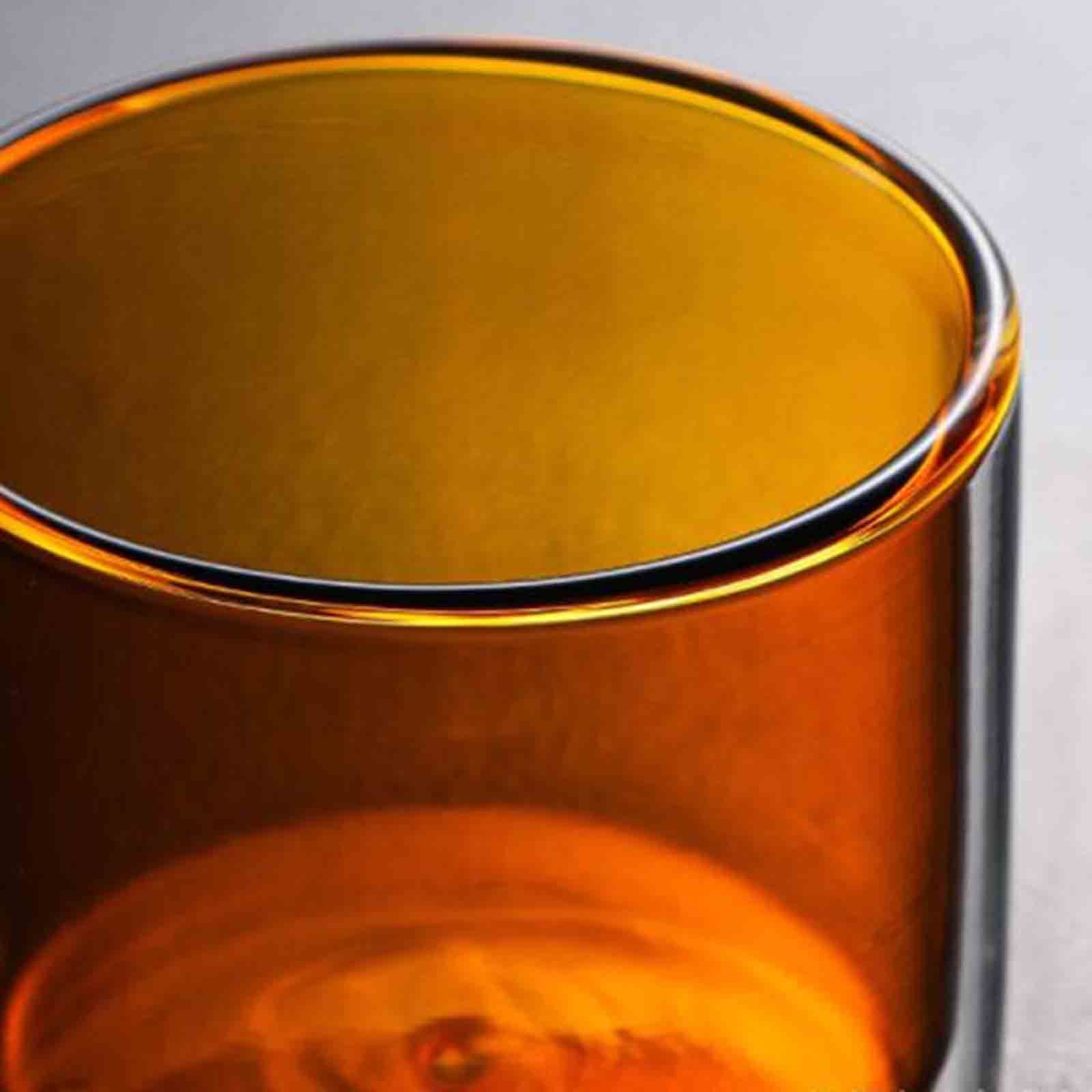 Double Walled Insulated Glass Mug Colorful Transparent Mug with Handle Coffee Cup - Image 4