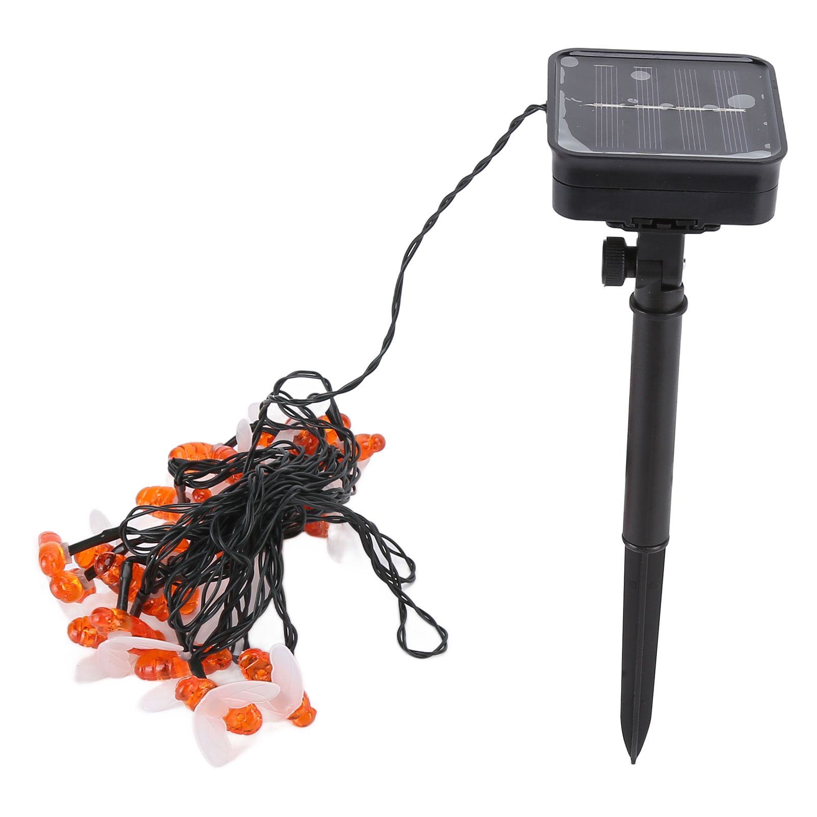 LED Solar String Lights Bee Shaped Waterproof Decorative Light for Outdoor Garden Patio Warm White6.5M 30LED 2 Work Mode - Image 1