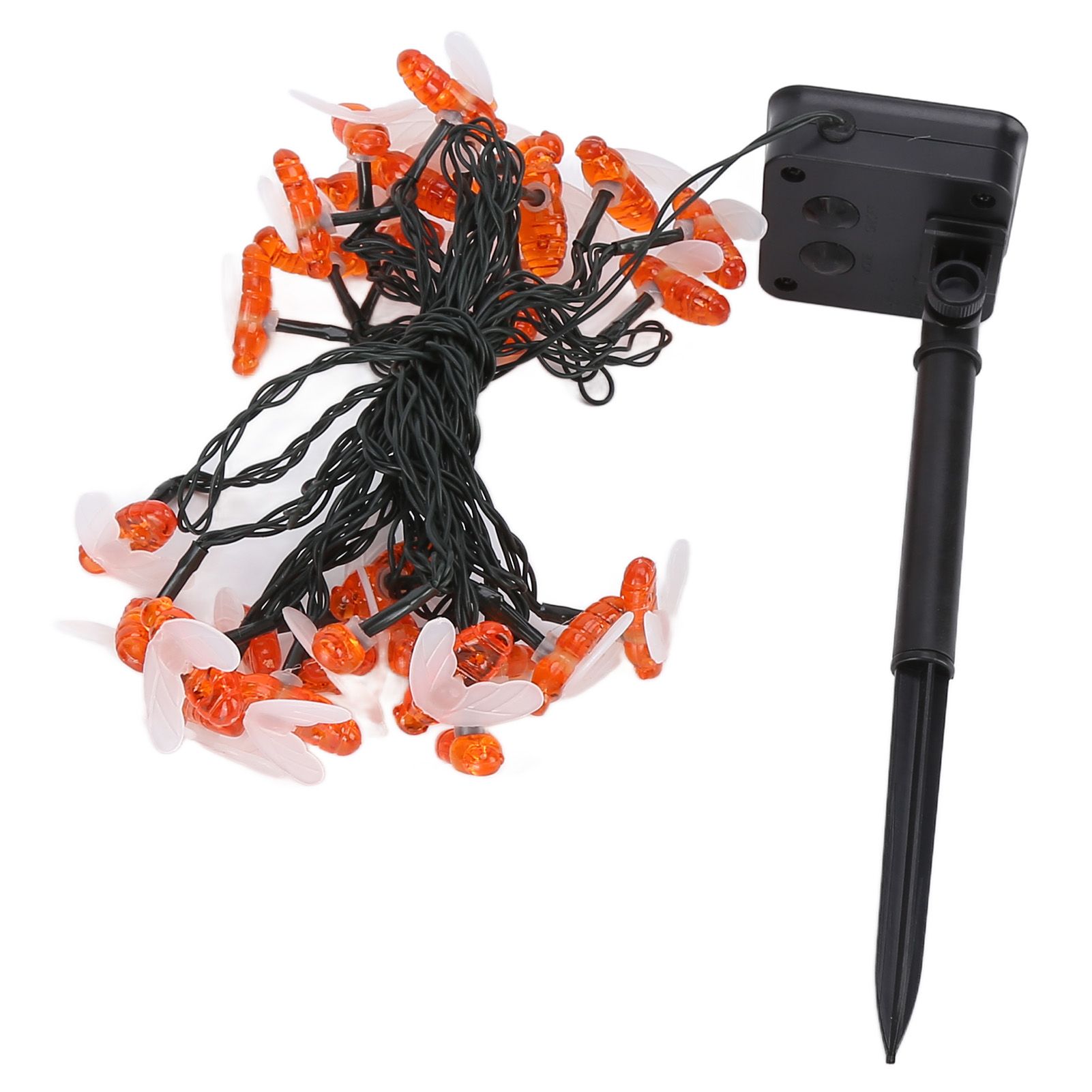 LED Solar String Lights Bee Shaped Waterproof Decorative Light for Outdoor Garden Patio Warm White6.5M 30LED 2 Work Mode - Image 5