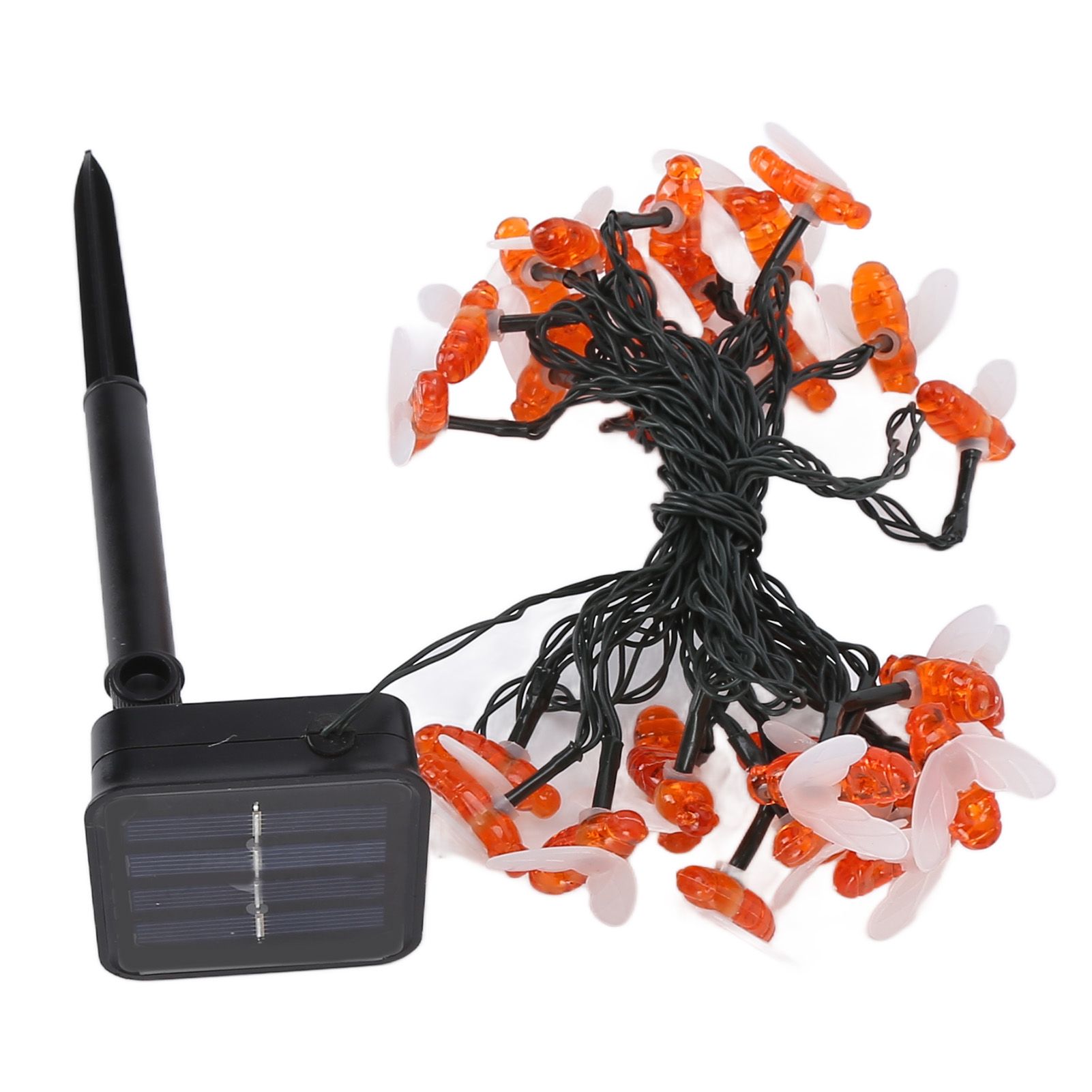 LED Solar String Lights Bee Shaped Waterproof Decorative Light for Outdoor Garden Patio Warm White6.5M 30LED 2 Work Mode - Image 7