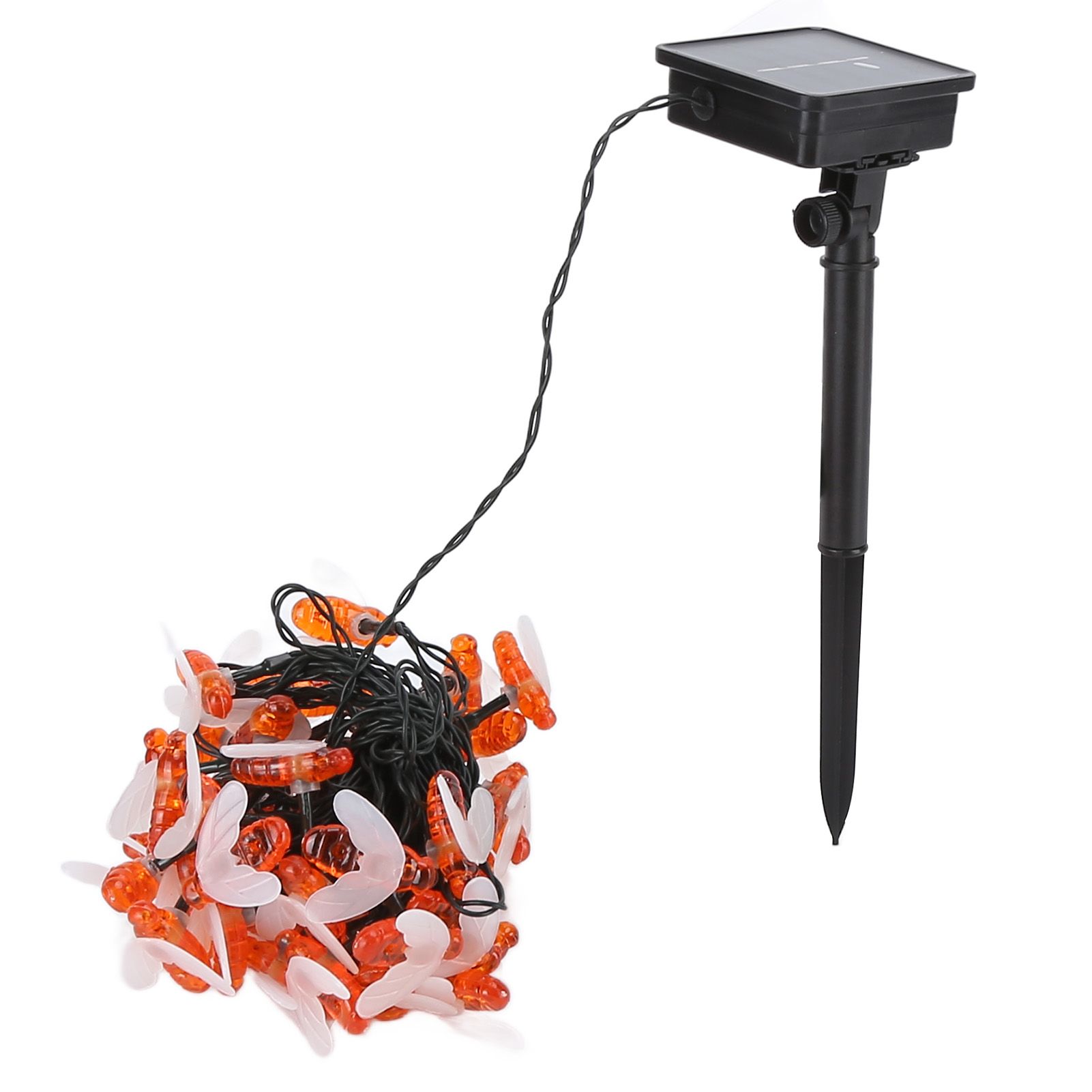 LED Solar String Lights Bee Shaped Waterproof Decorative Light for Outdoor Garden Patio Warm White7M 50LED 8 Work Mode - Image 3