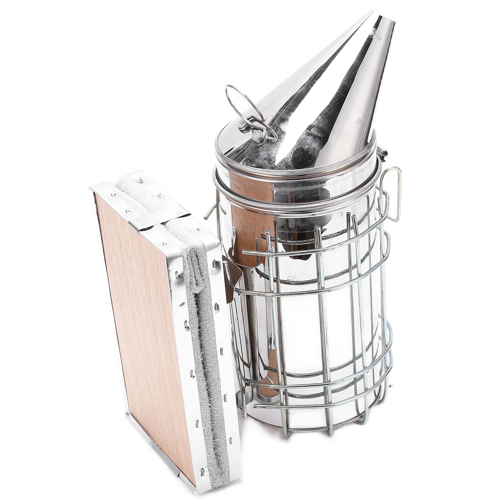 9Pcs/Set Beehive Smoker Kit with Bee Brush Yellow Needle Scratcher Serrated Blade Queen Bee Clips - Image 8