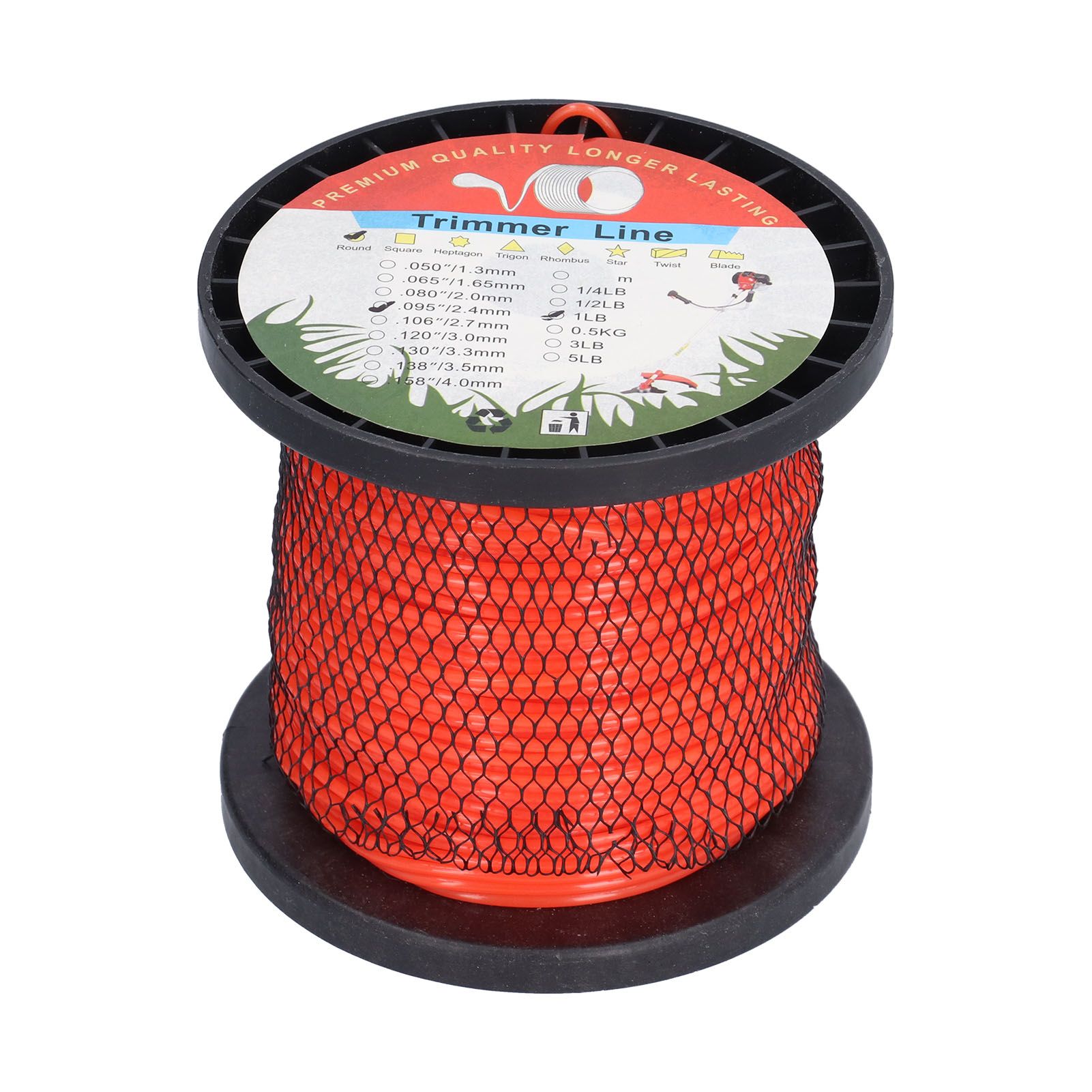 2.4mm Trimmer Line Round Nylon 1LB Round Heavy Duty Grass Cutting Trimmer Line for Yard Garden - Image 1