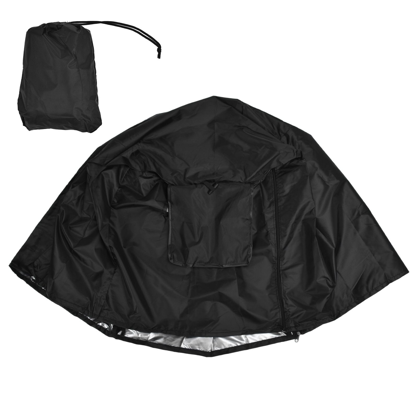 124.5x84x79cm Dogs Wire Crate Cover Waterproof Sunscreen Dustproof Pet Cage Cover for OutdoofBlack - Image 1