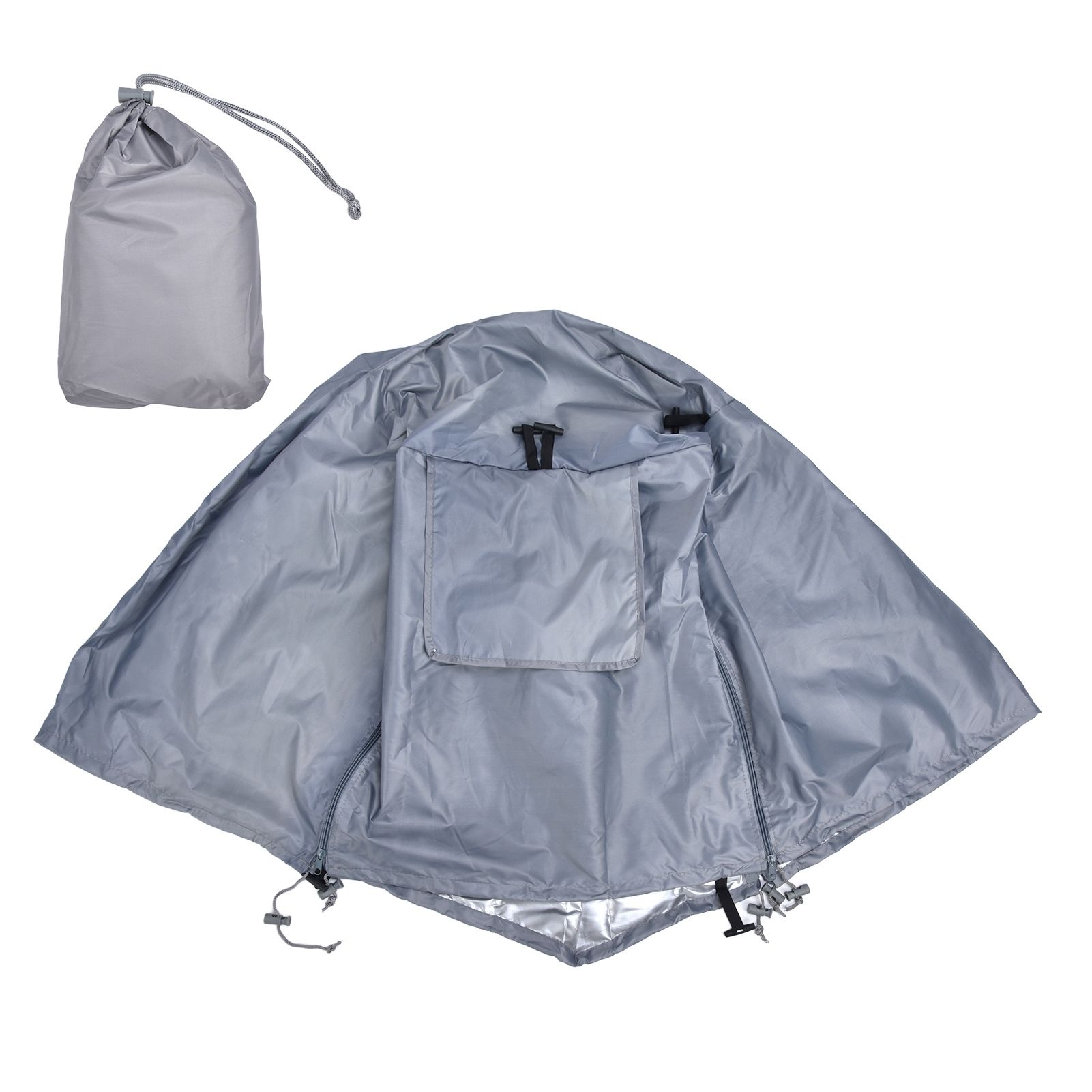 124.5x84x79cm Dogs Wire Crate Cover Waterproof Sunscreen Dustproof Pet Cage Cover for OutdoofGray - Image 1