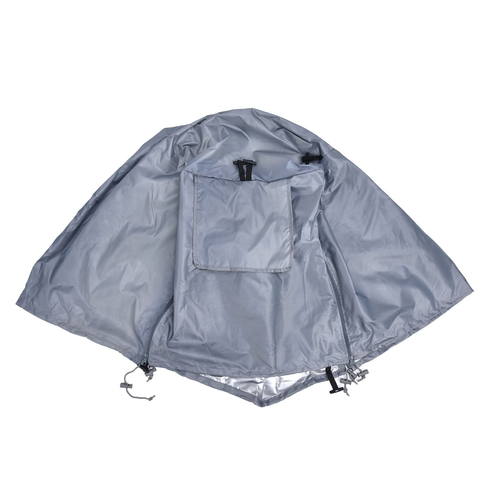 124.5x84x79cm Dogs Wire Crate Cover Waterproof Sunscreen Dustproof Pet Cage Cover for OutdoofGray - Image 2