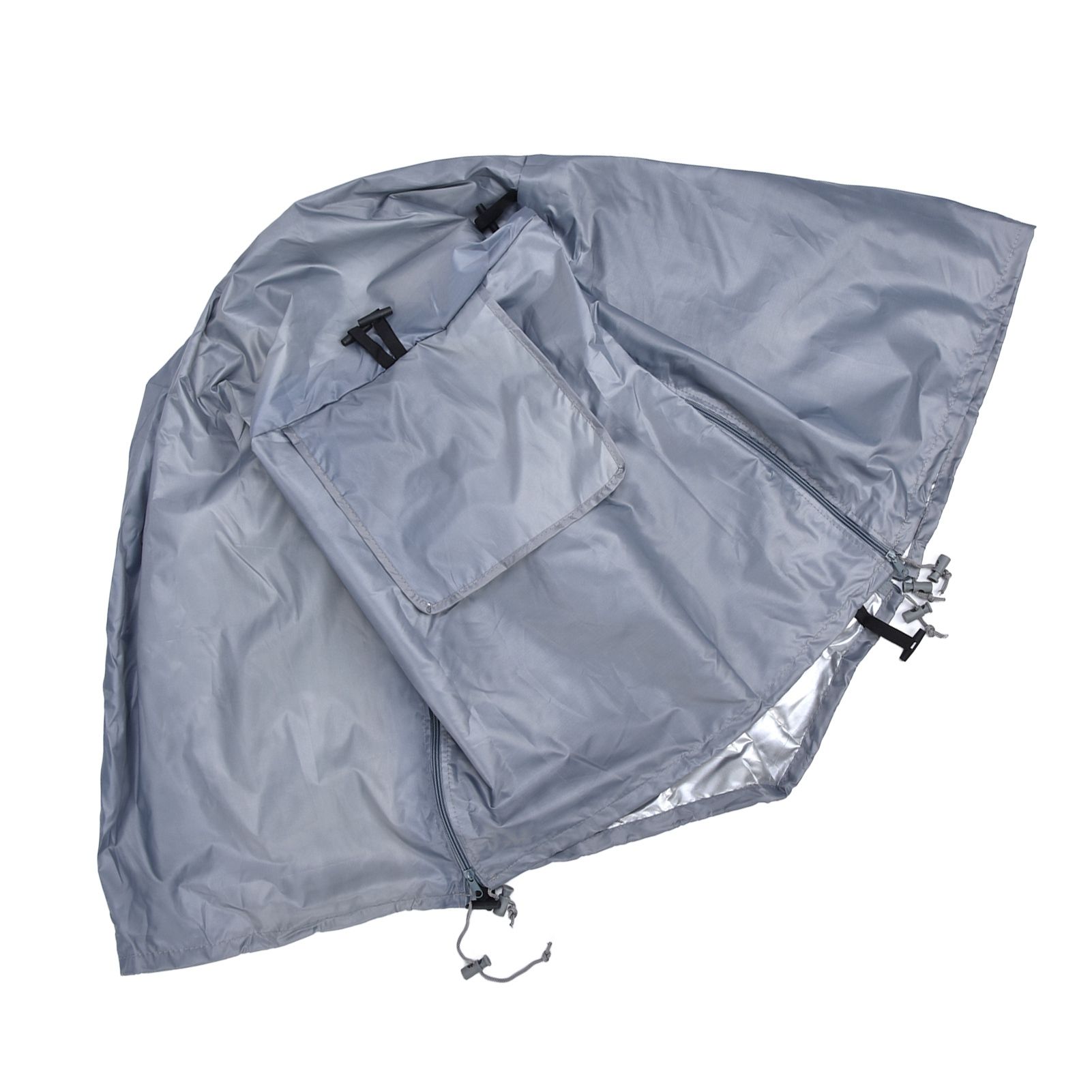 124.5x84x79cm Dogs Wire Crate Cover Waterproof Sunscreen Dustproof Pet Cage Cover for OutdoofGray - Image 8