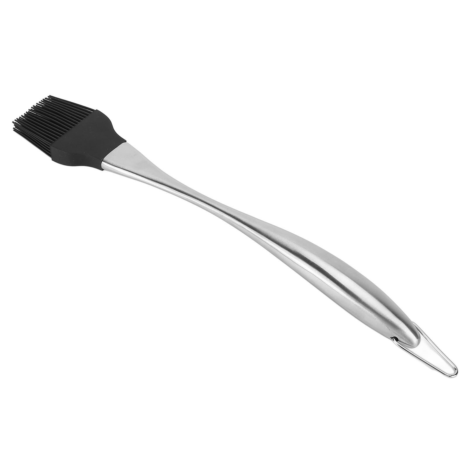 Silicone Brush Stainless Steel Handle High Temperature Resistant Kitchen Baking Barbecue Sauce Oil BrushCurved Handle Large Black - Image 4