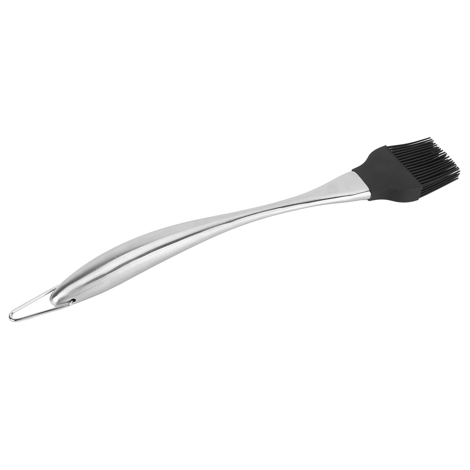 Silicone Brush Stainless Steel Handle High Temperature Resistant Kitchen Baking Barbecue Sauce Oil BrushCurved Handle Large Black - Image 5