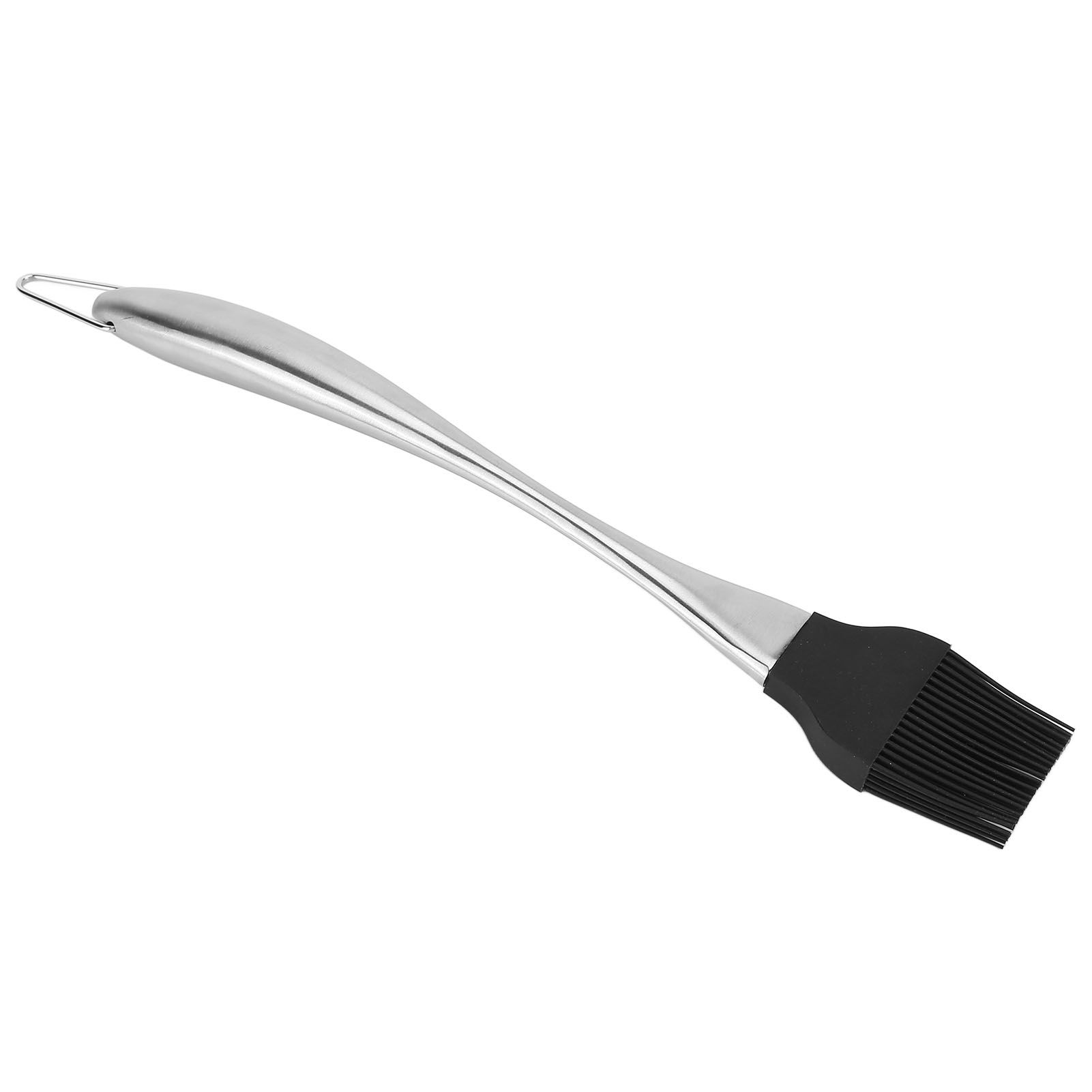 Silicone Brush Stainless Steel Handle High Temperature Resistant Kitchen Baking Barbecue Sauce Oil BrushCurved Handle Large Black - Image 6