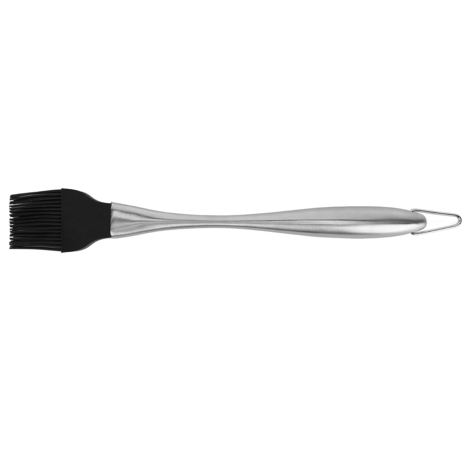 Silicone Brush Stainless Steel Handle High Temperature Resistant Kitchen Baking Barbecue Sauce Oil BrushCurved Handle Large Black - Image 7