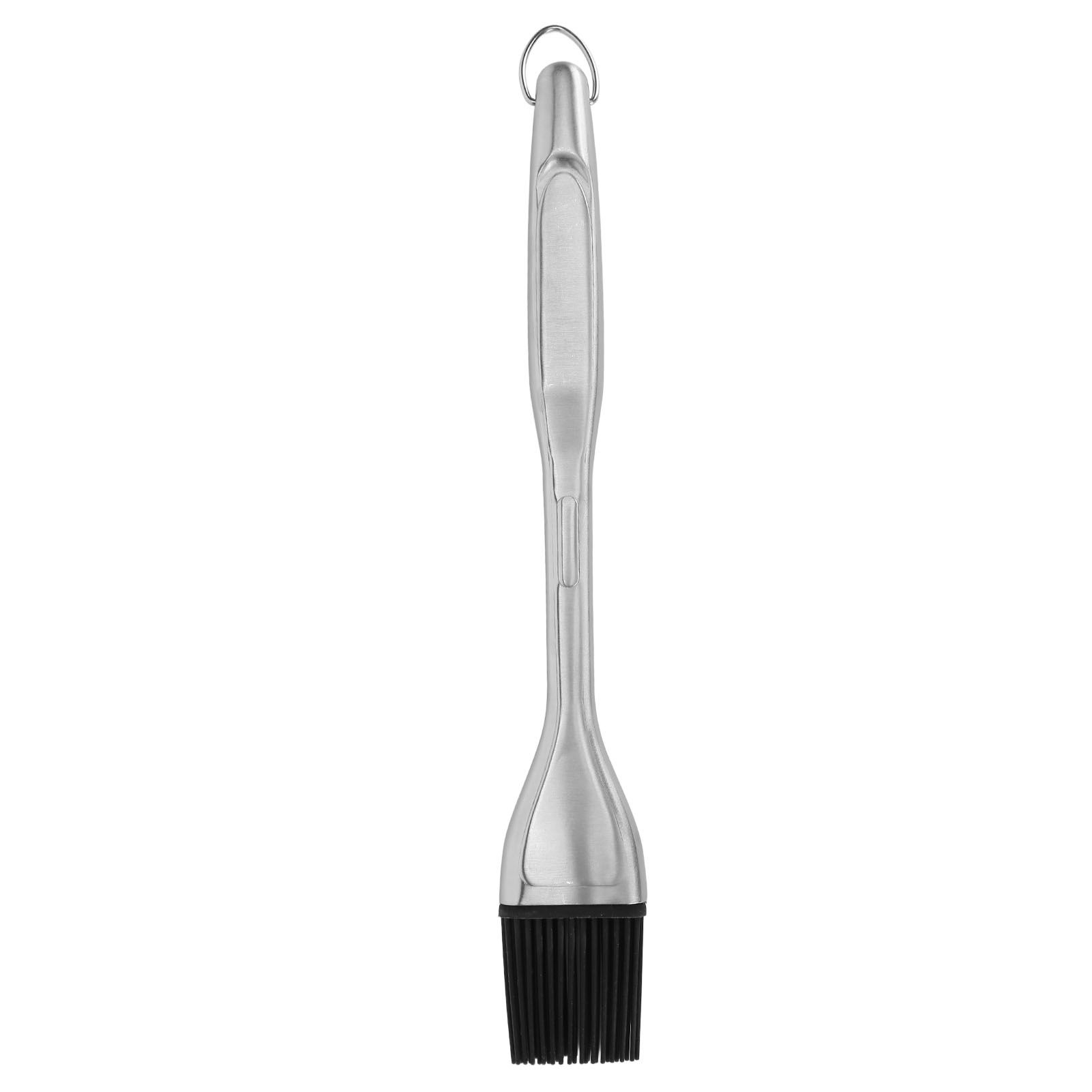 Silicone Brush Stainless Steel Handle High Temperature Resistant Kitchen Baking Barbecue Sauce Oil BrushStraight Handle Black - Image 1