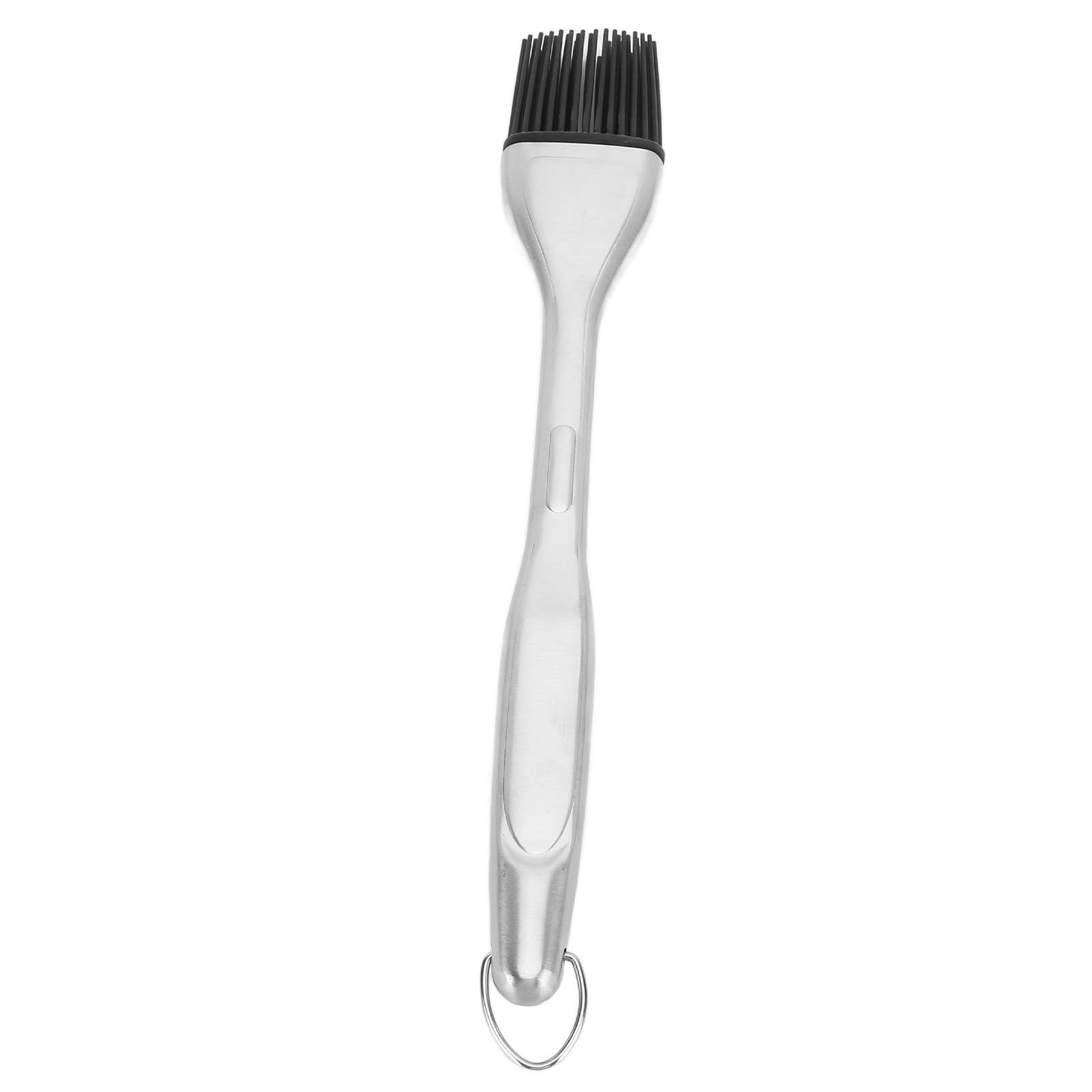 Silicone Brush Stainless Steel Handle High Temperature Resistant Kitchen Baking Barbecue Sauce Oil BrushStraight Handle Black - Image 3