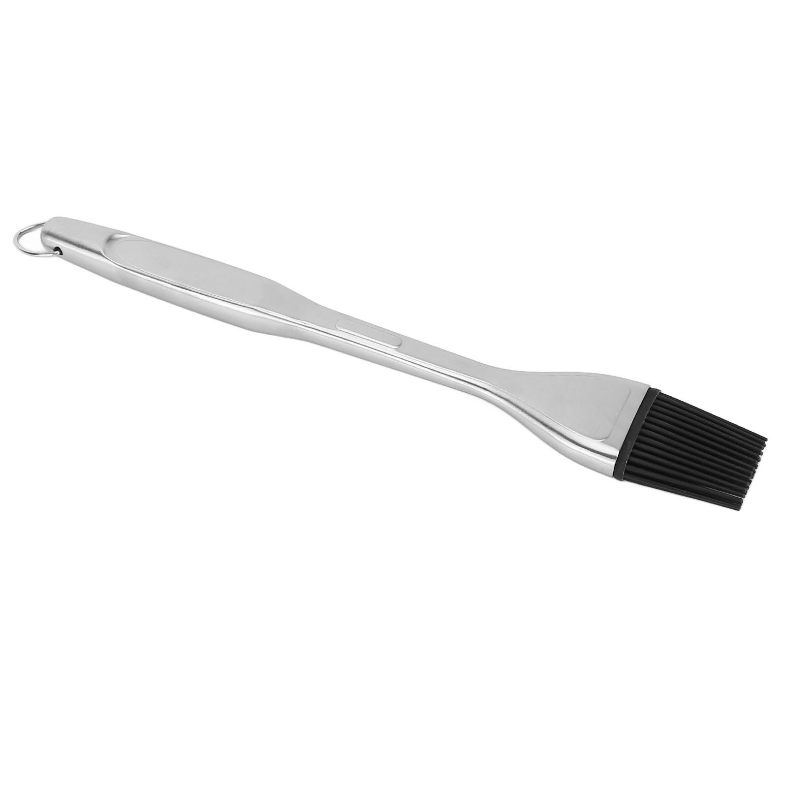 Silicone Brush Stainless Steel Handle High Temperature Resistant Kitchen Baking Barbecue Sauce Oil BrushStraight Handle Black - Image 4