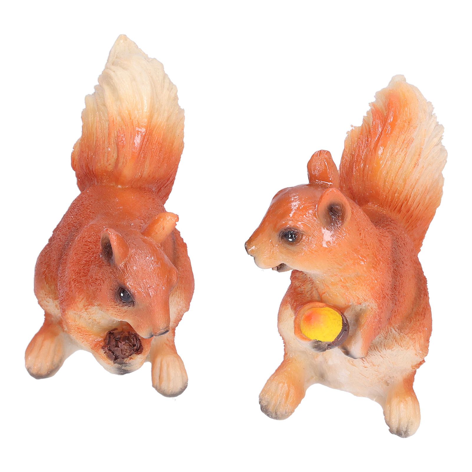 Resin Animal Squirrels Model Cartoon Squirrels Shaped Statue Decoration Synthetic Resin Micro Landscape Crafts for Home Garden Terrace YardStyle 2 - Image 1