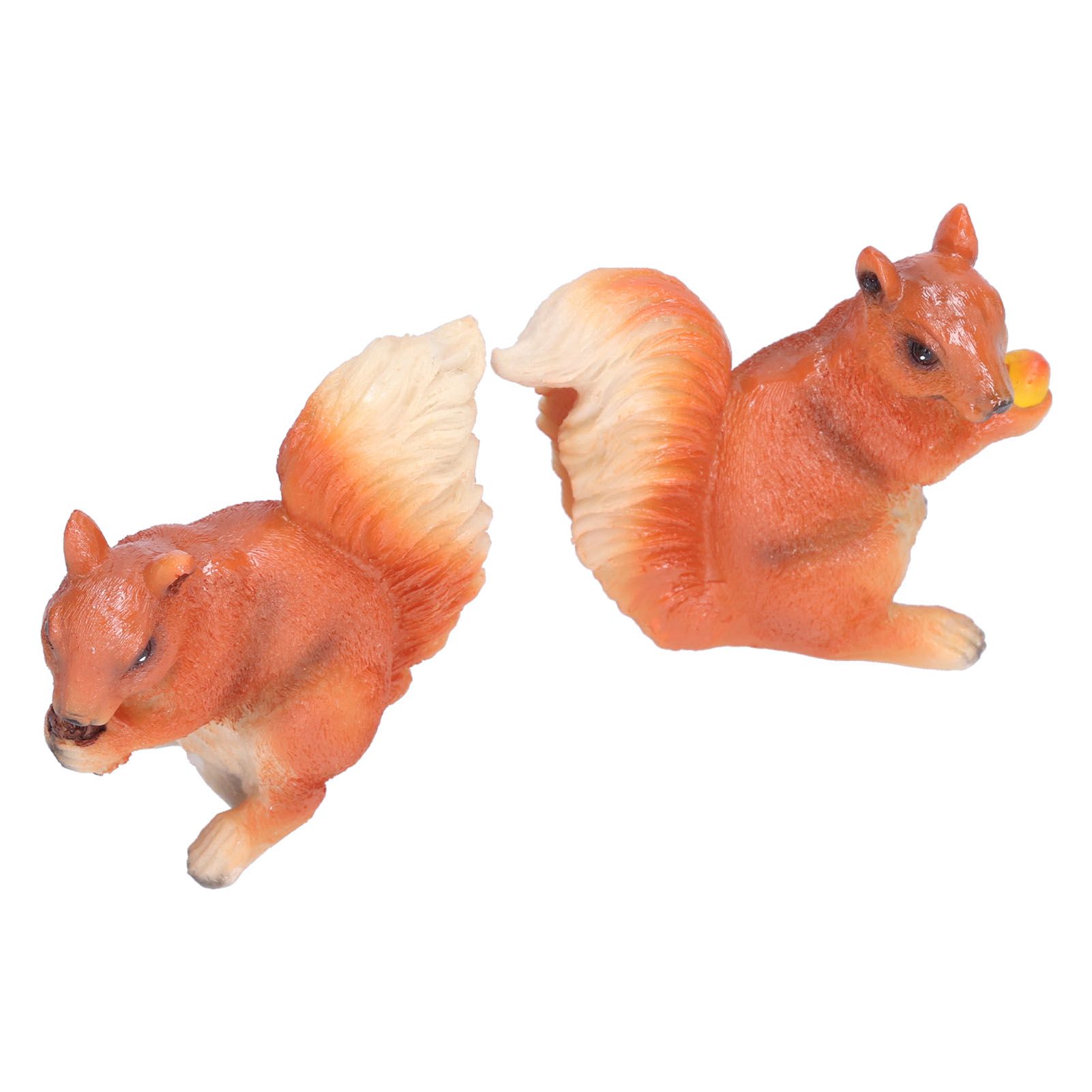 Resin Animal Squirrels Model Cartoon Squirrels Shaped Statue Decoration Synthetic Resin Micro Landscape Crafts for Home Garden Terrace YardStyle 2 - Image 4