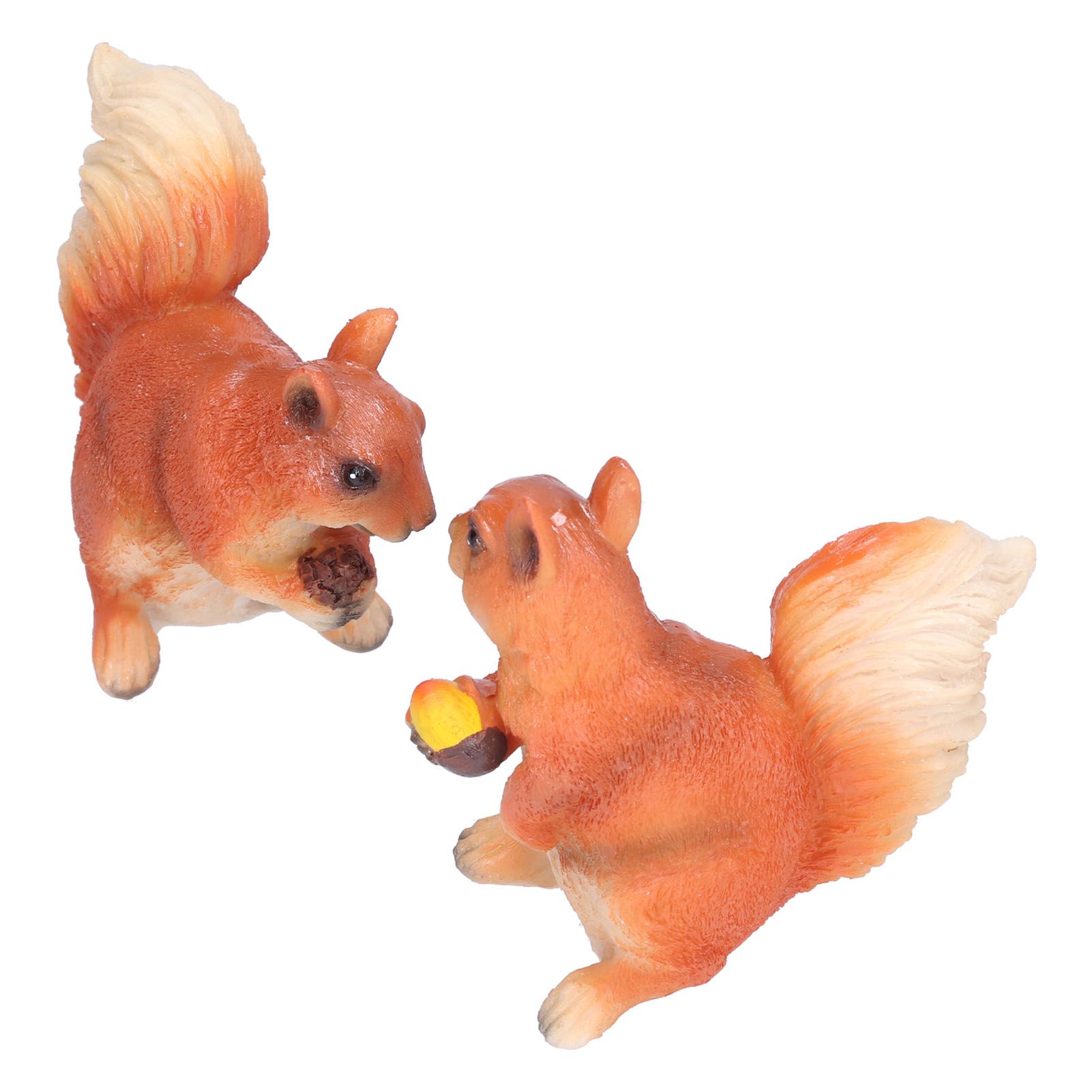 Resin Animal Squirrels Model Cartoon Squirrels Shaped Statue Decoration Synthetic Resin Micro Landscape Crafts for Home Garden Terrace YardStyle 2 - Image 7