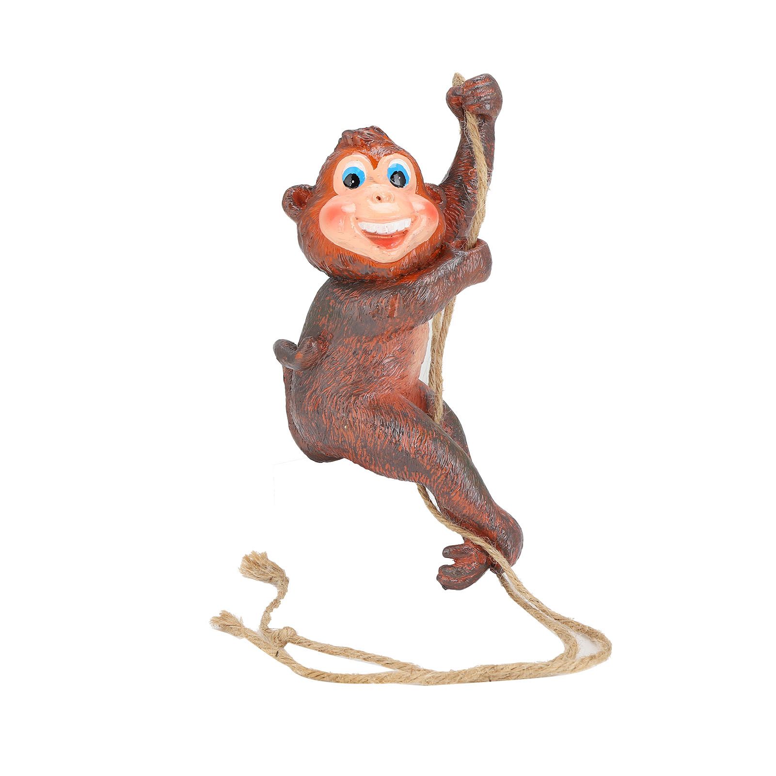 Resin Animal Ornament Monkey Shaped Hanging Ornaments Swing Pendant Decoration for Home Garden Terrace Yard - Image 1