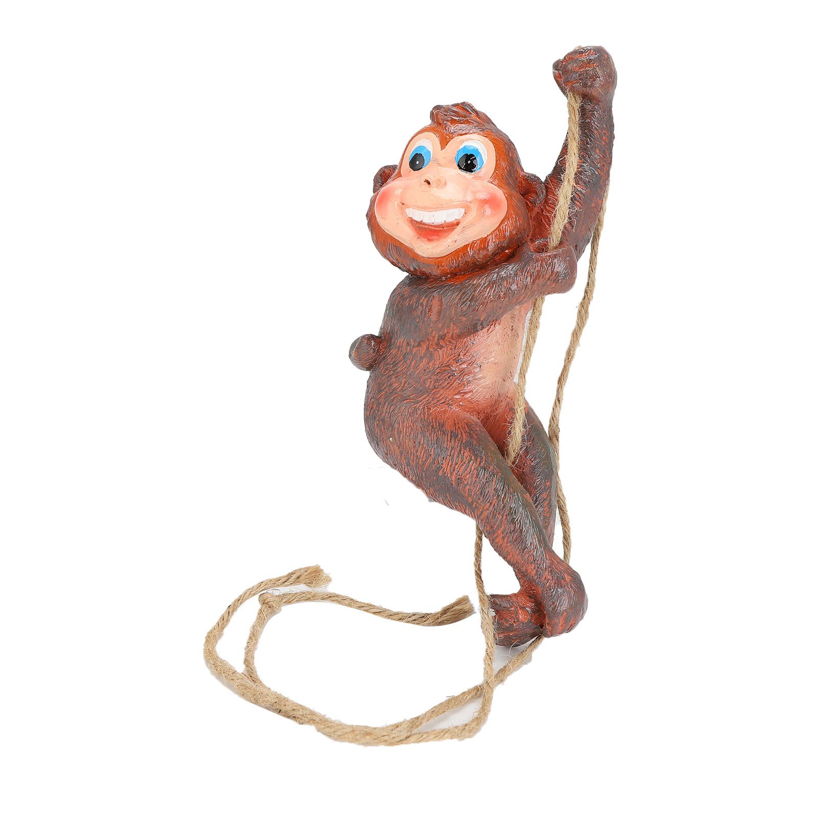 Resin Animal Ornament Monkey Shaped Hanging Ornaments Swing Pendant Decoration for Home Garden Terrace Yard - Image 3