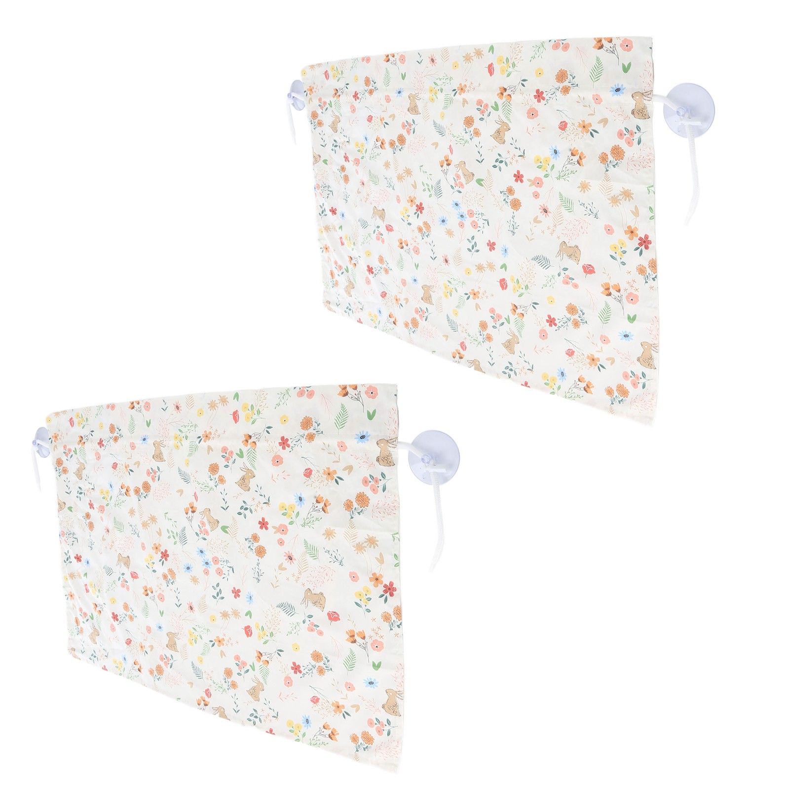 2PCS Simple Style Sunshade Curtain Adjustable Car Side Window Curtain Cute Car Curtain with Suction CupType 1 - Image 7