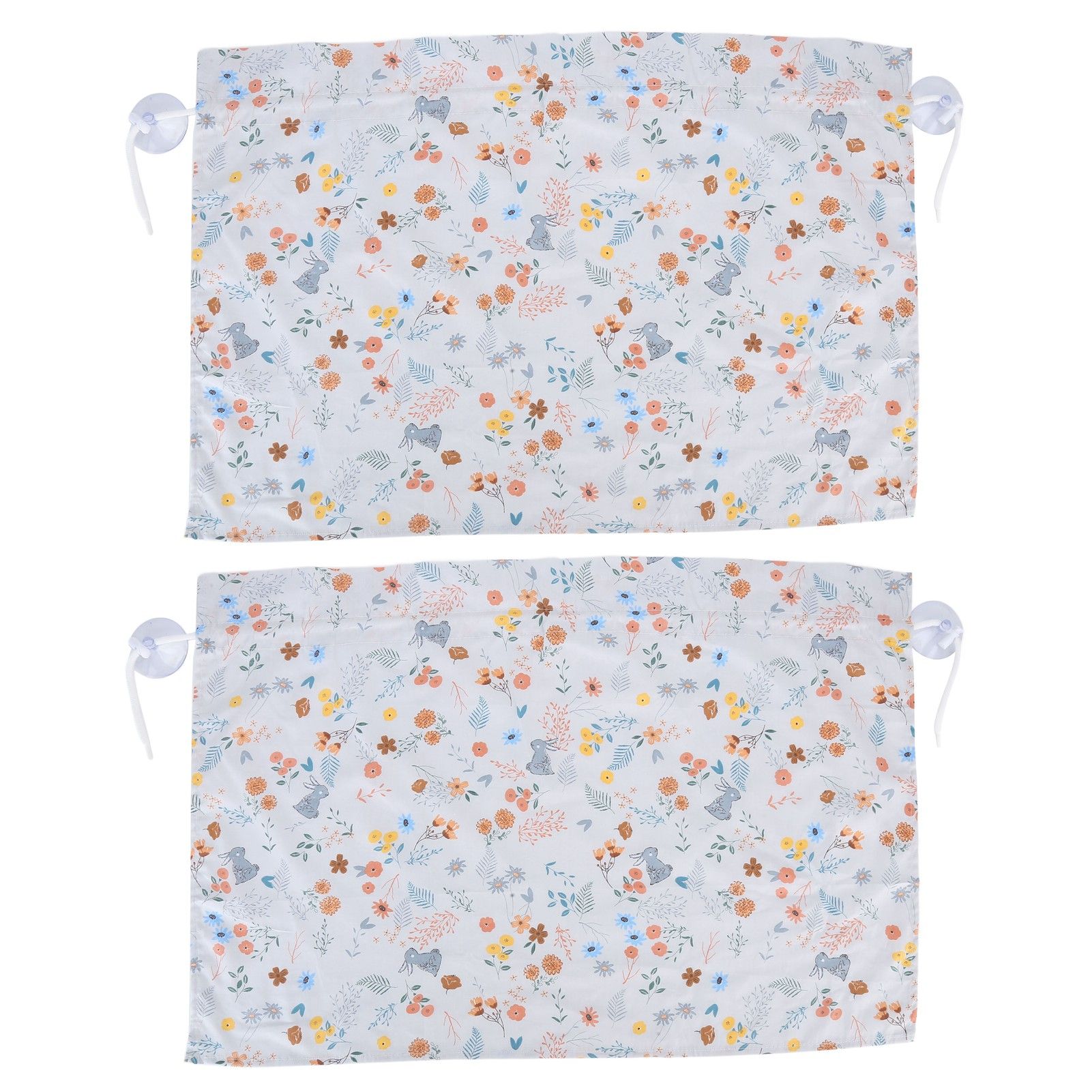 2PCS Simple Style Sunshade Curtain Adjustable Car Side Window Curtain Cute Car Curtain with Suction CupType 2 - Image 2