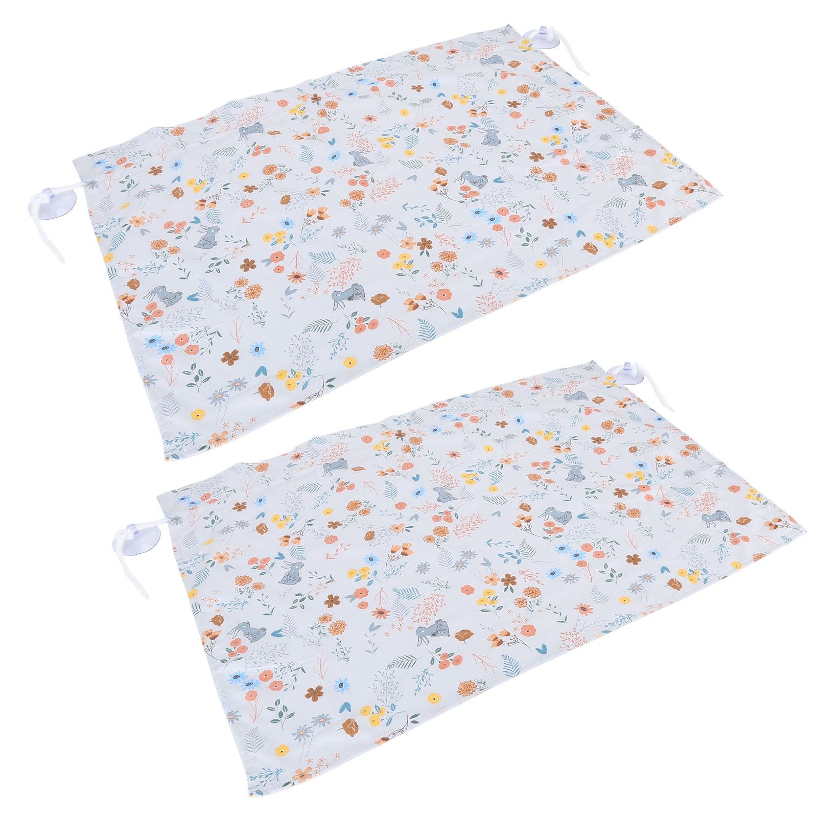 2PCS Simple Style Sunshade Curtain Adjustable Car Side Window Curtain Cute Car Curtain with Suction CupType 2 - Image 3