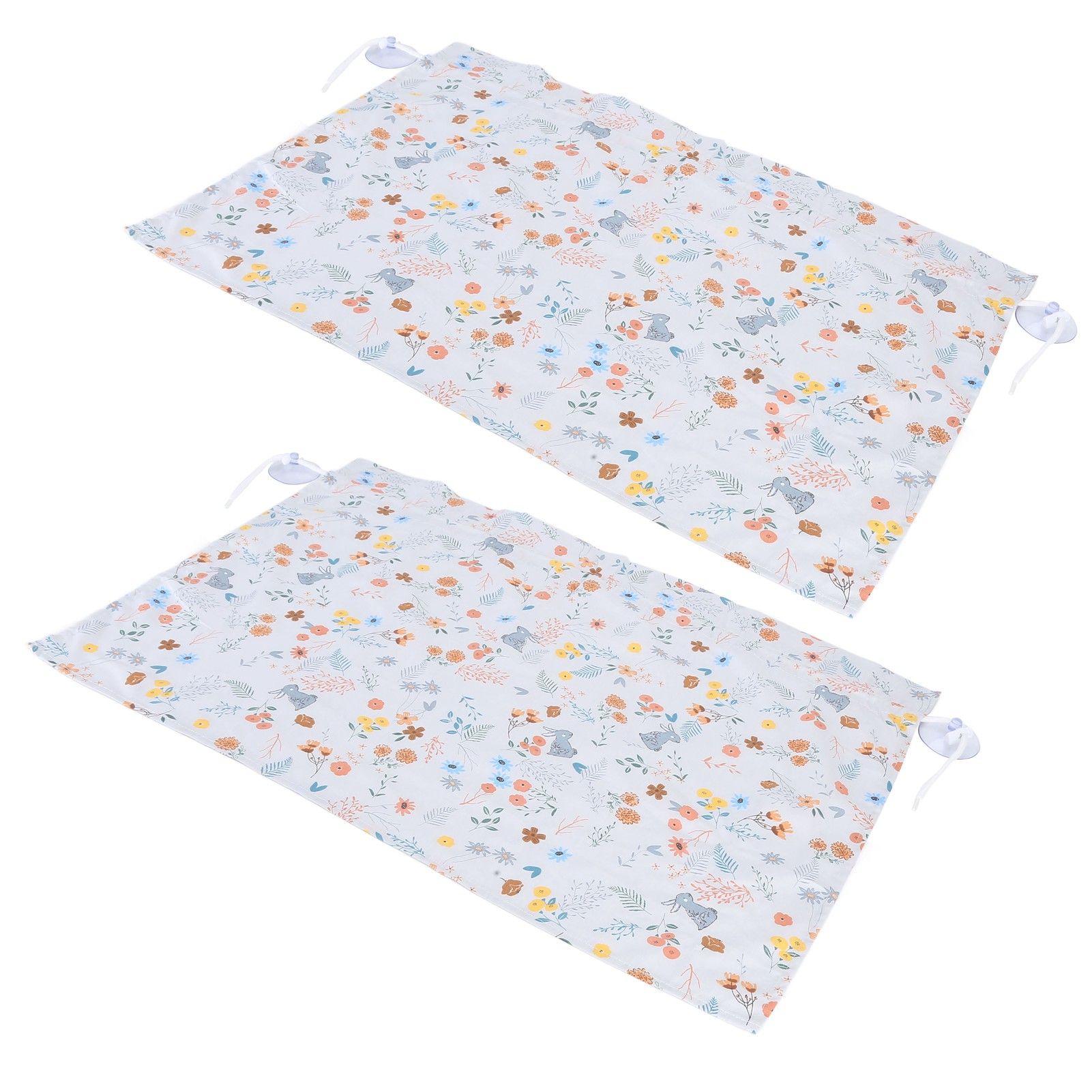 2PCS Simple Style Sunshade Curtain Adjustable Car Side Window Curtain Cute Car Curtain with Suction CupType 2 - Image 4